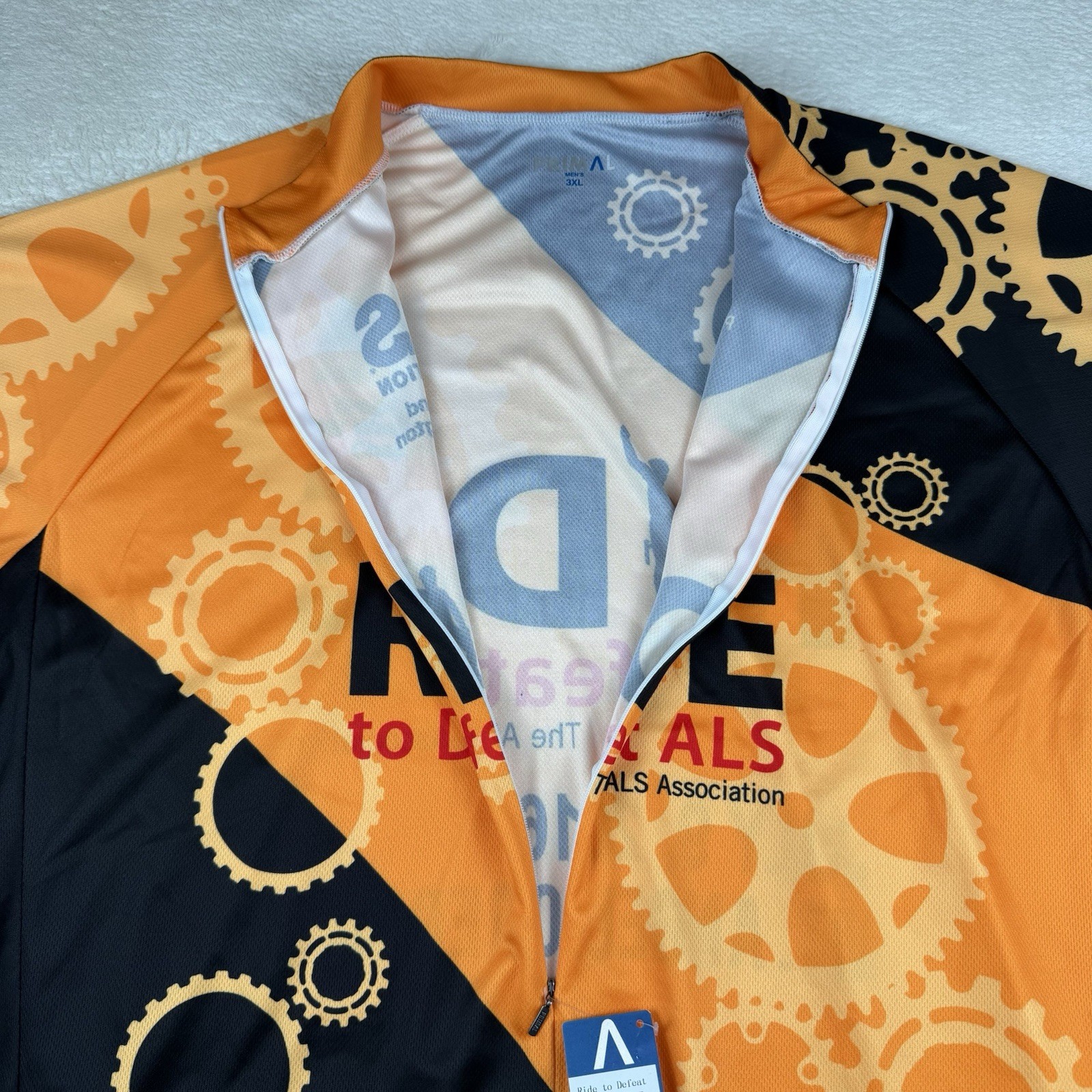 PRIMAL HAPPY TRAILS CYCLING Men’s Sport Cut Raglan Jersey Size 3XL Oregon NWT