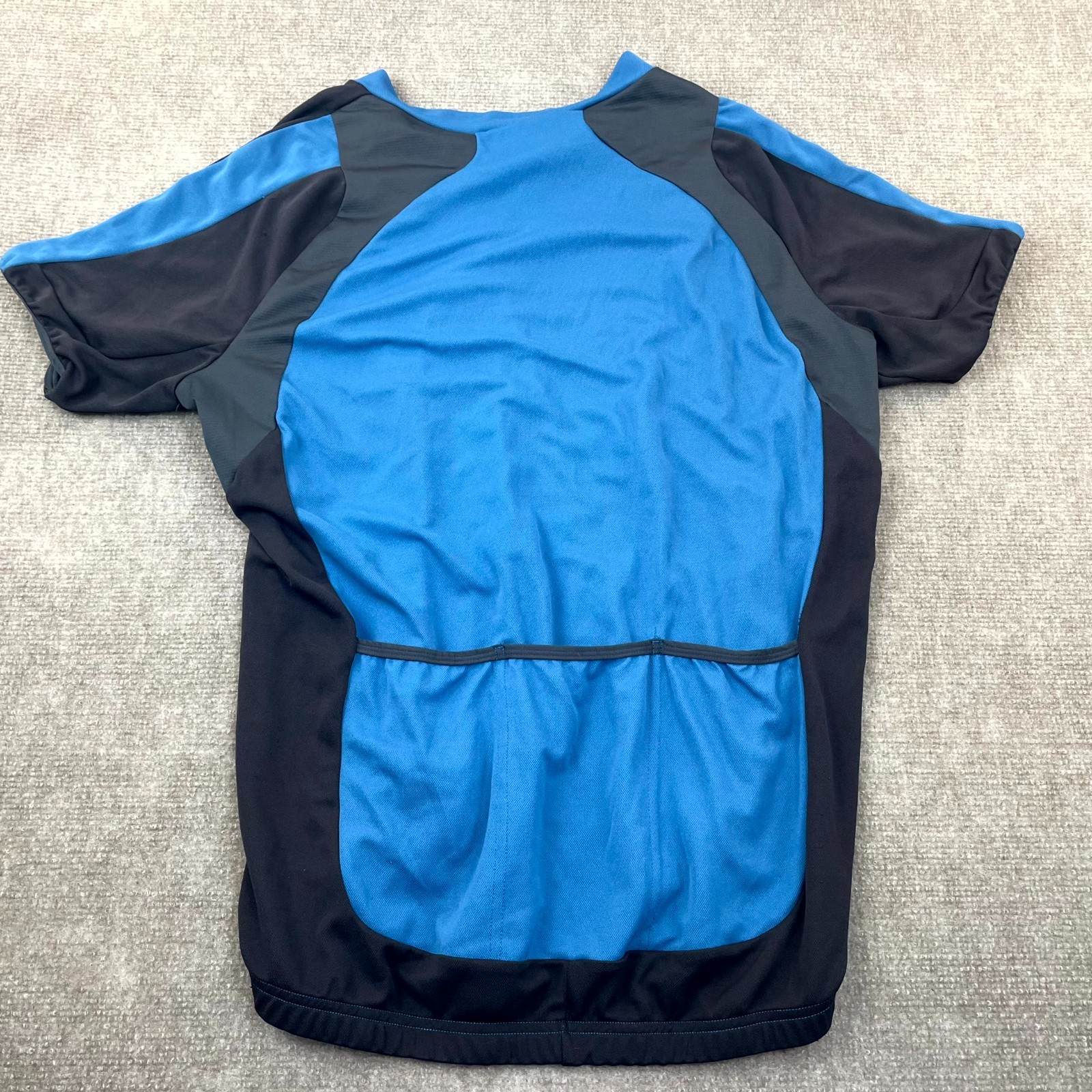 REI Cycling Jersey Mens XL Blue Logo Racing Athleisure Moisture Wicking Full Zip