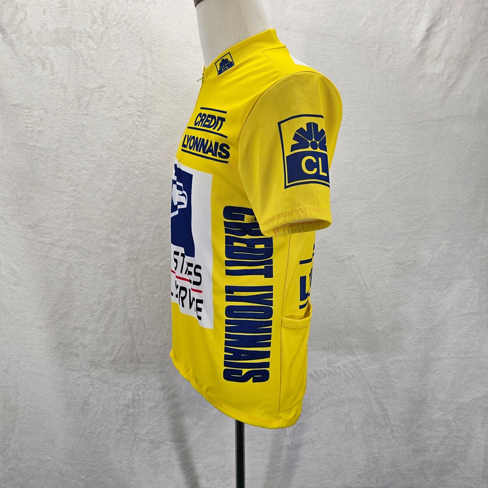 Tour de France Cycling Yellow Jersey Size M US Postal Service Credit Lyonnais