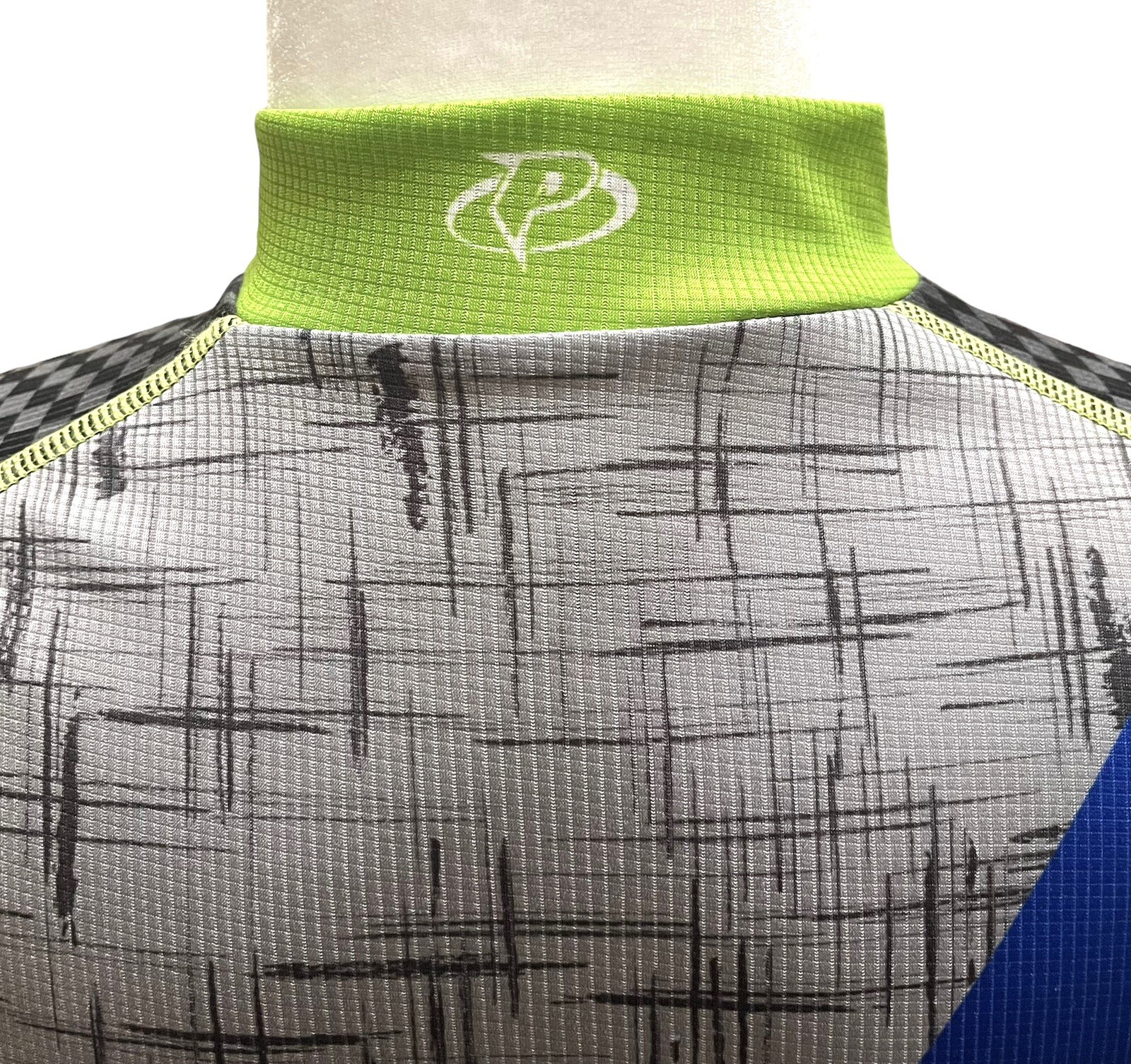Primal Women’s Size M Epic Cycling Jersey Blue Green Grey Short Sleeves Full Zip