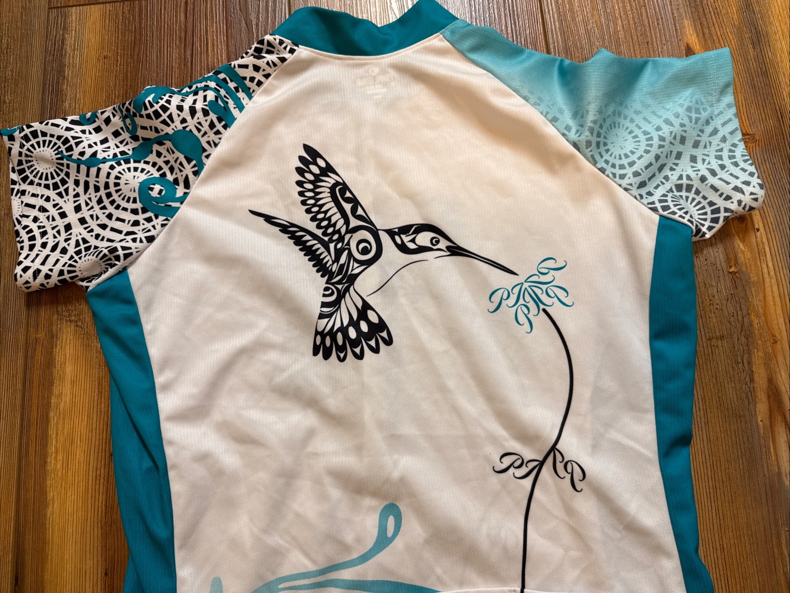 Pearl Izumi Hummingbird 3/4 Zip Short Sleeve Cycling Jersey Size L