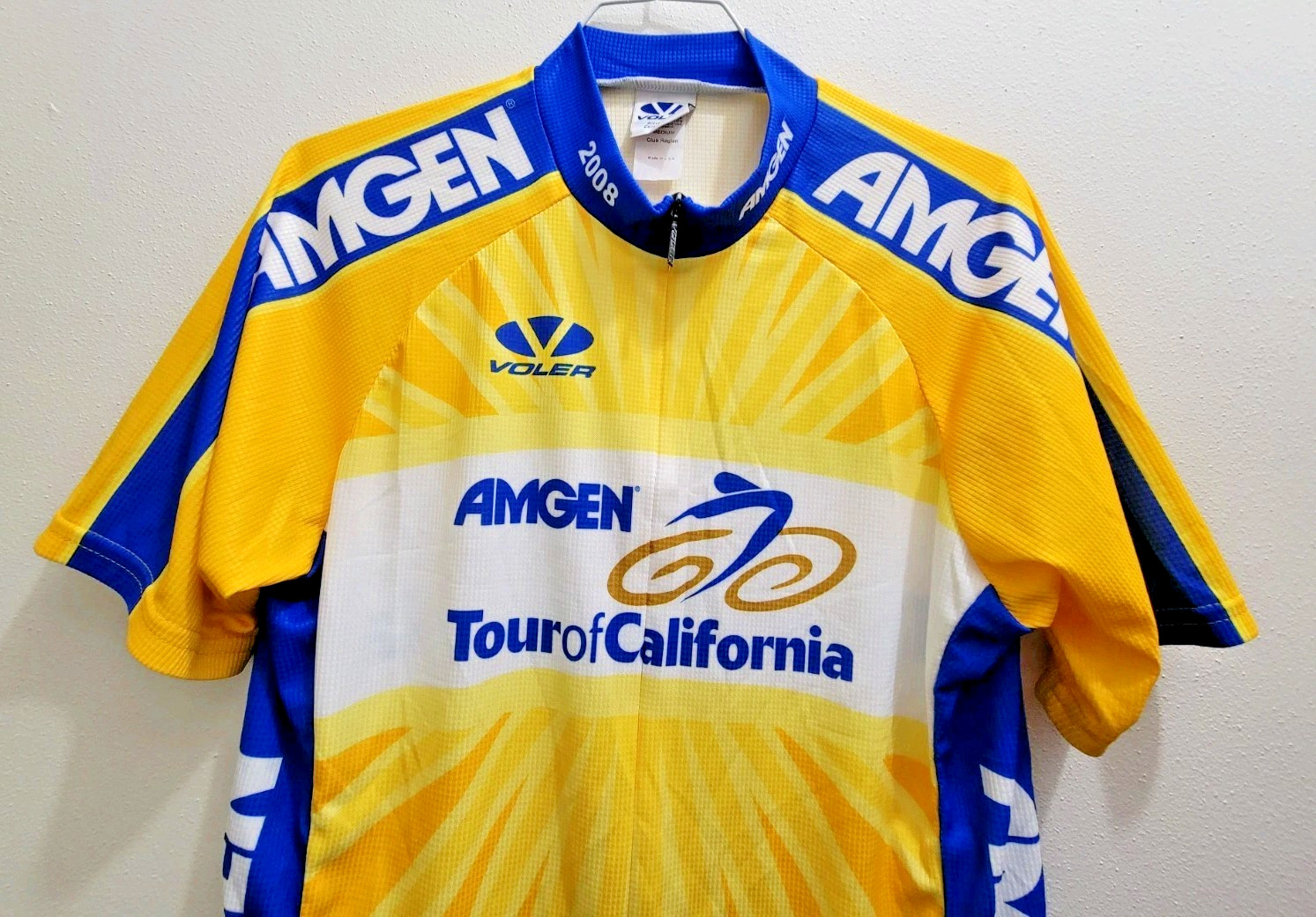 2 Tour of California Yellow Bicycle Jerseys Size S Signed NWT One Used Size M