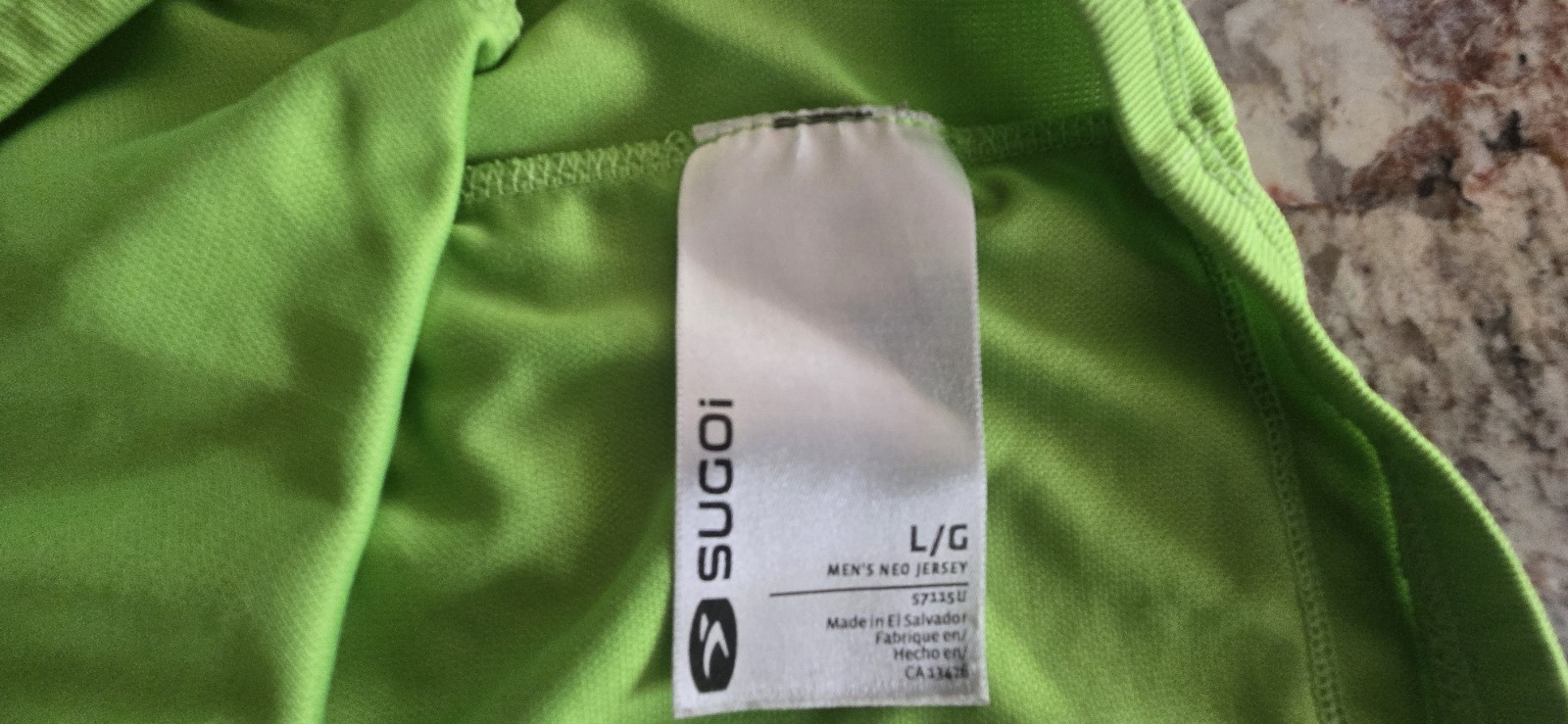 Sugoi Neo Cycling Jersey Men’s L Green Short Sleeve Zip Mock Neck Mesh Athletic