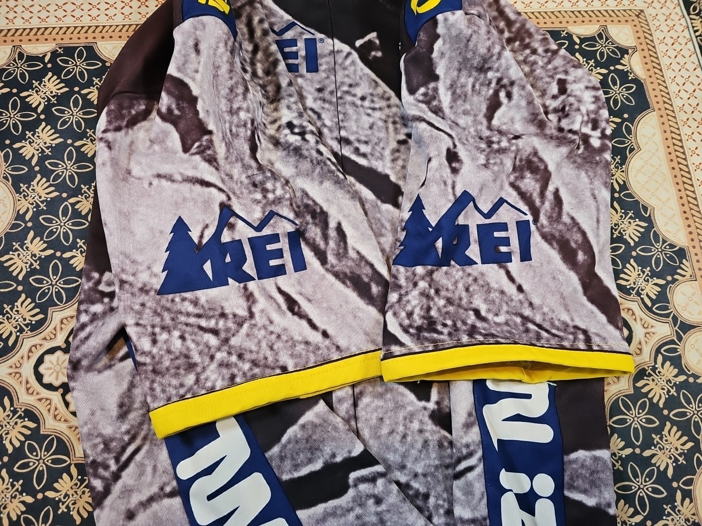 RARE 1990s VTG PEARL IZUMI / REI 3/4-Zip Cycling MTB Jersey MADE IN USA Large