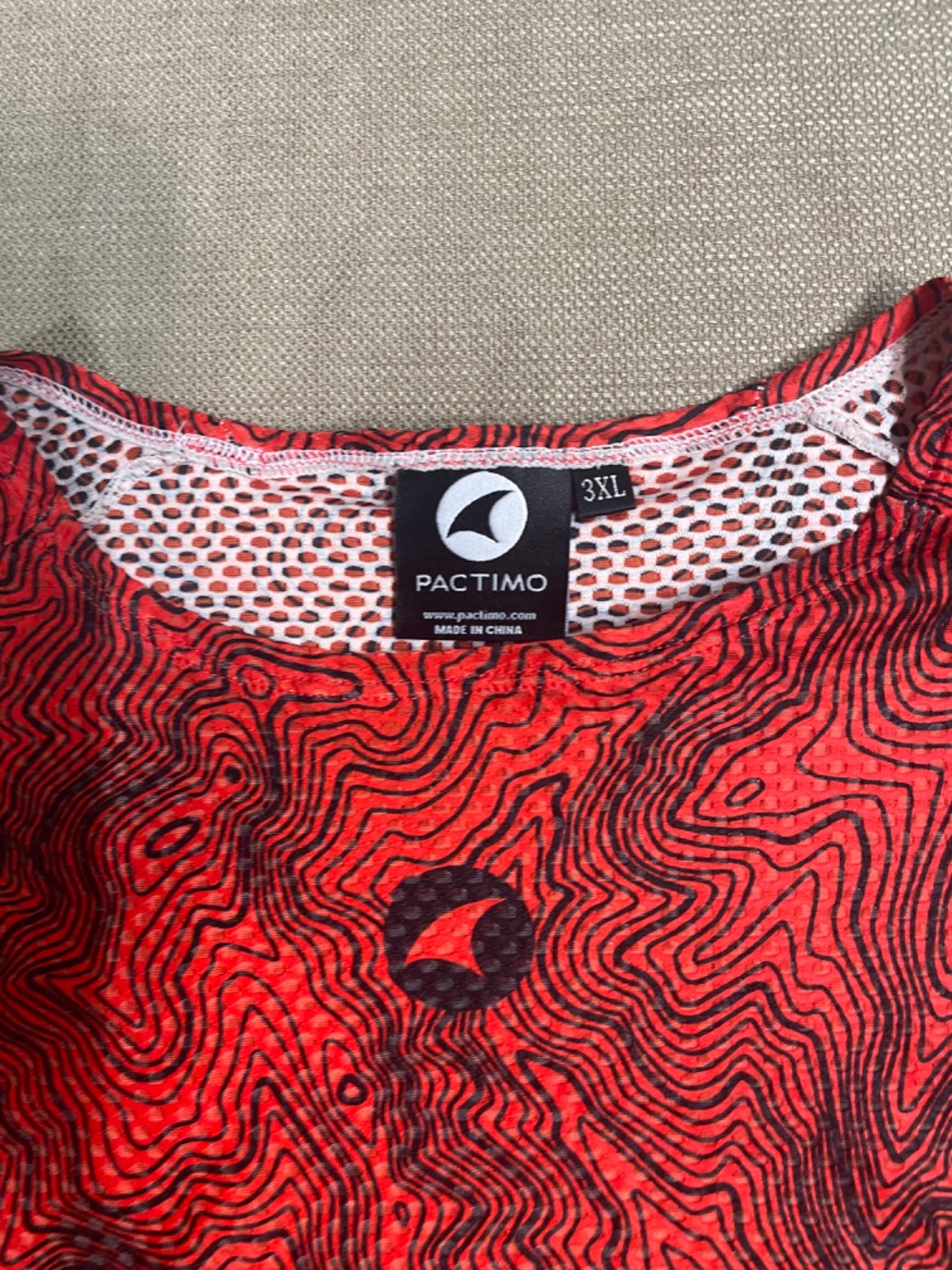 Pactimo 3XL Cycling Shirt red black sleeveless good condition