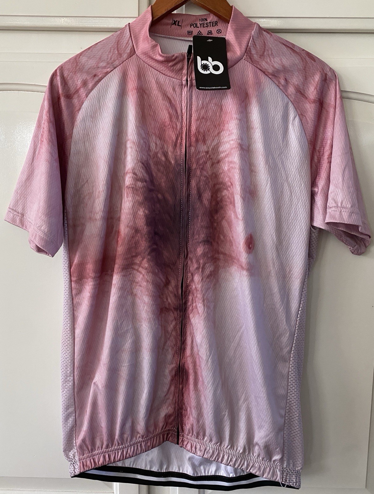 NWT Bicycle Booth Hairy Nude Chest Cycling Bike Jersey Full Zip Men’s Size XL