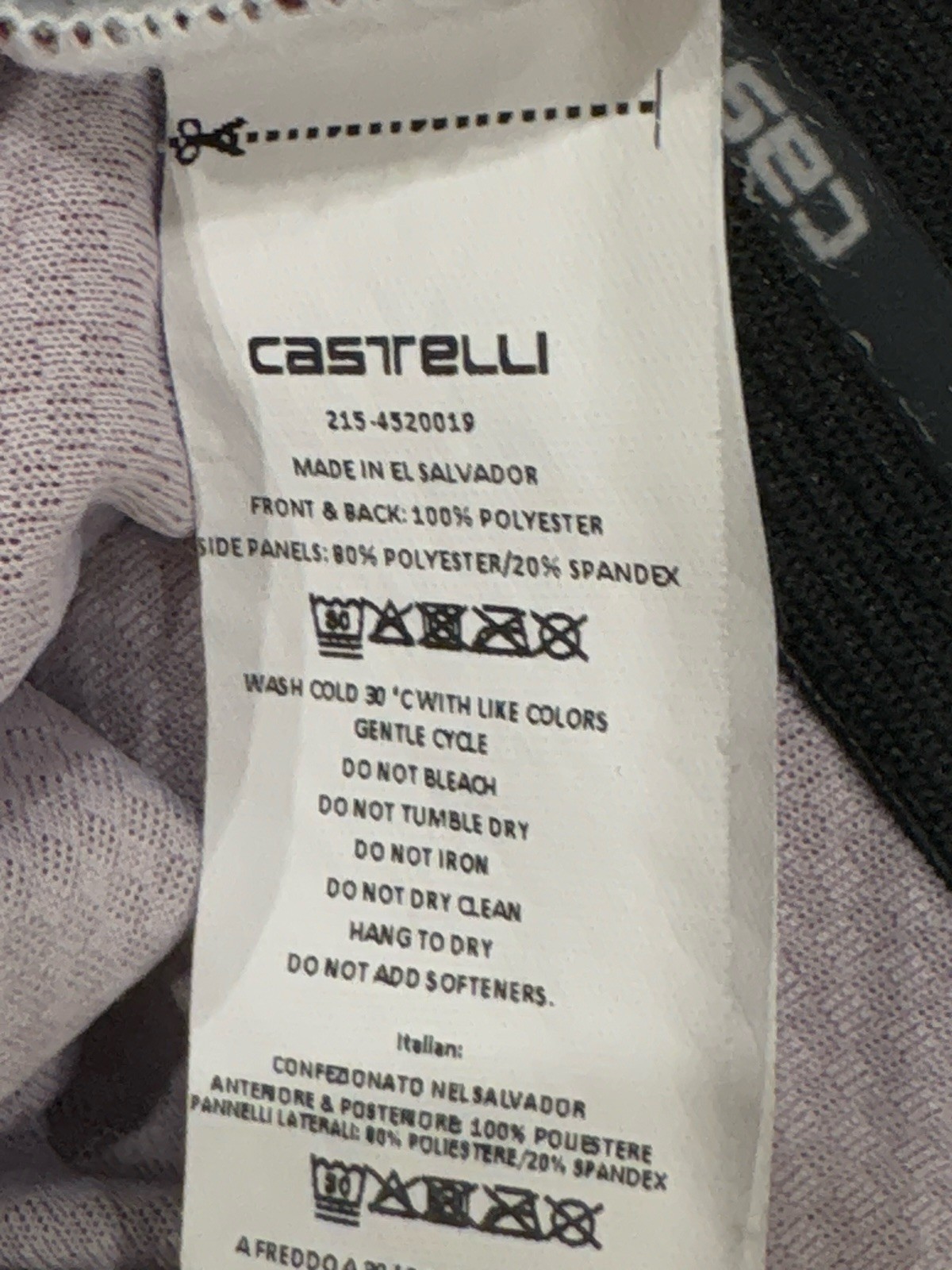 Castelli Maroon Silver Mens 2XL Ultralight Cycling Jersey Stretch Breathe