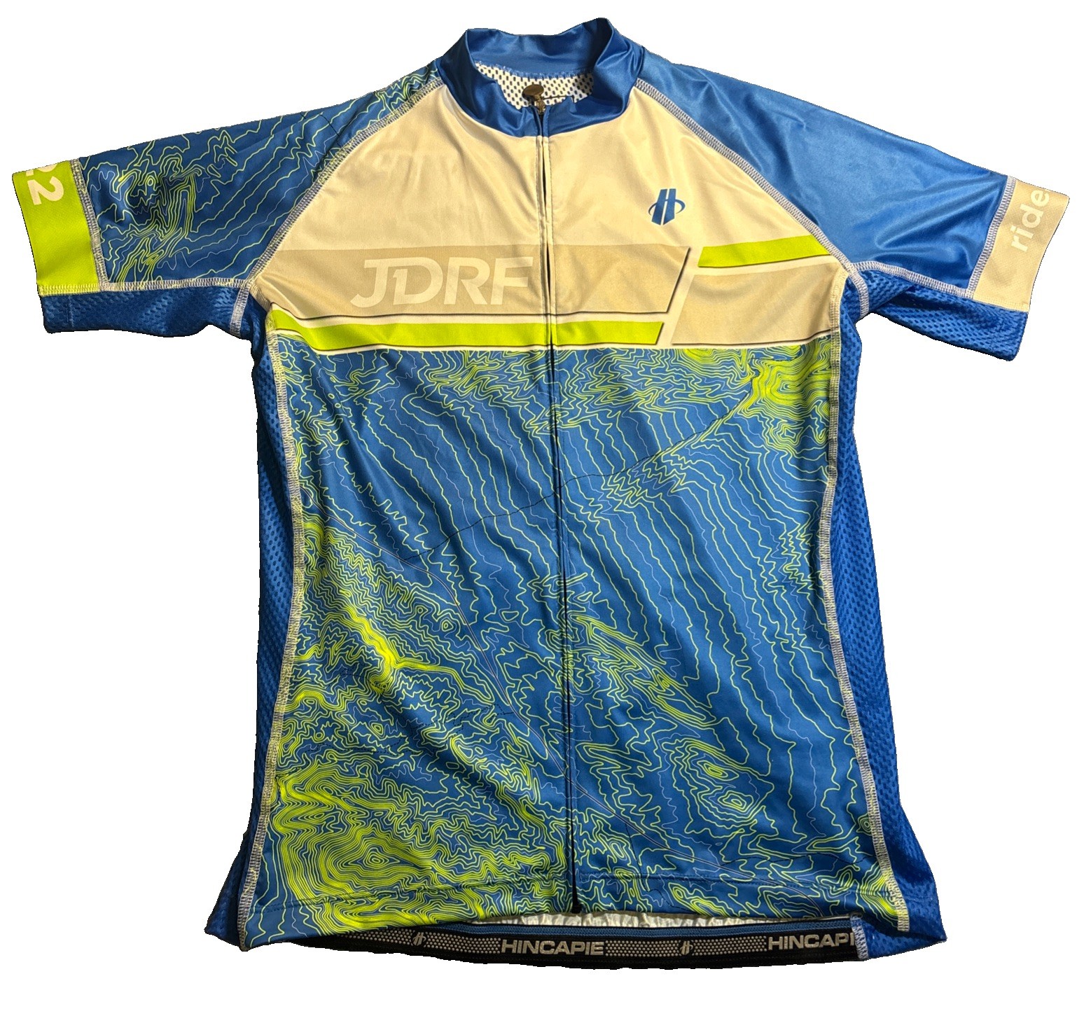 Hincapie Women’s Short Sleeve Full Zip Multicolor Cycling Jersey JDRF 2022 Sz L