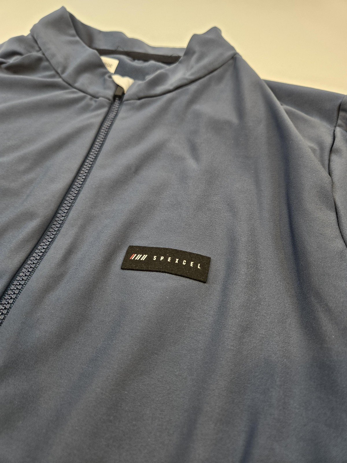 Spexcel Mens Cycling Jersey X-Large Blue Full Zip Long Sleeve Thermal Bike Top