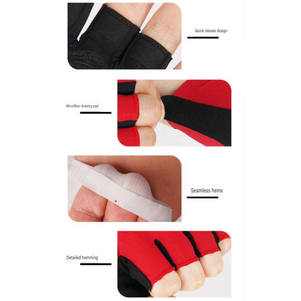 Cycling Gloves Short Finger with Elastic Fit Breathable for Long Rides