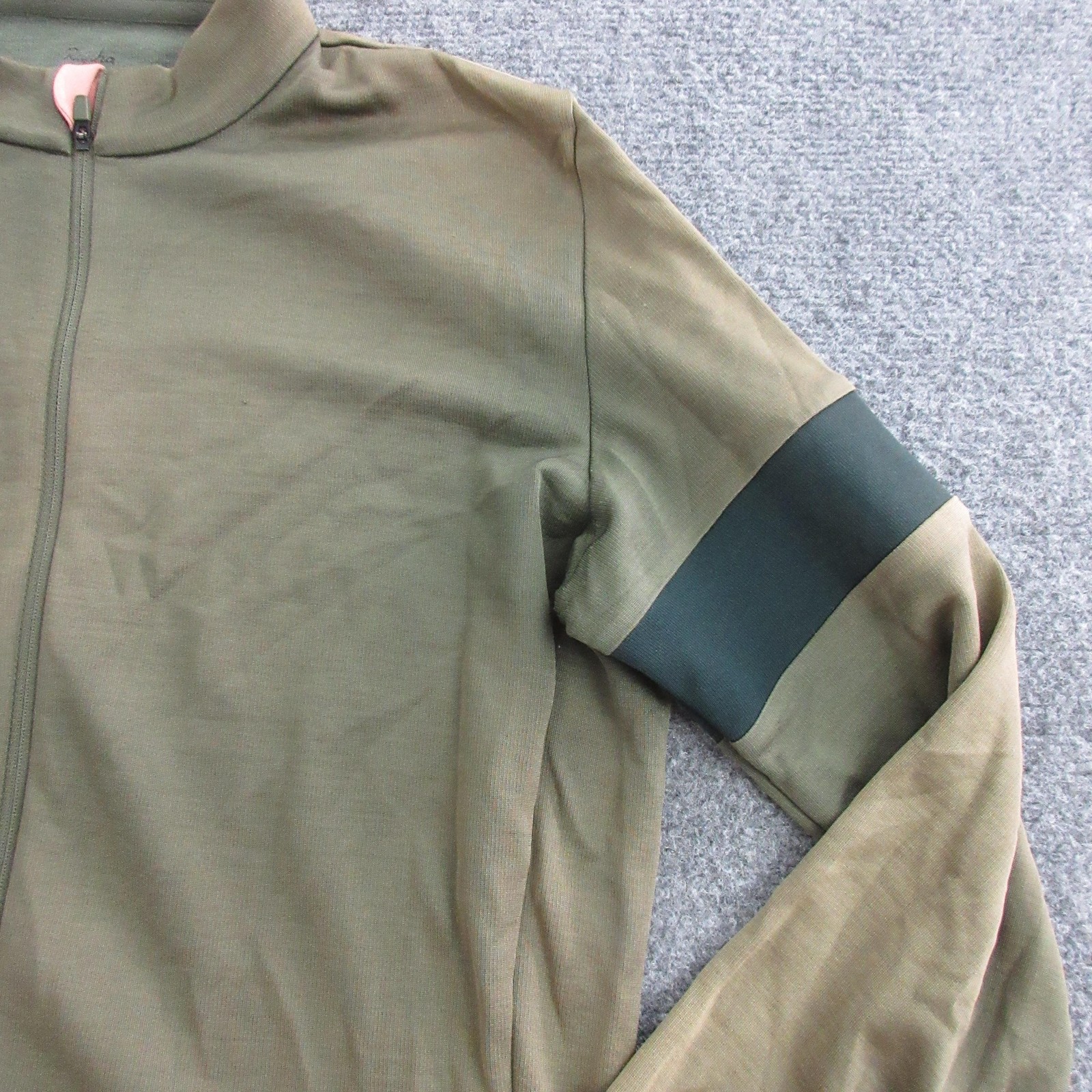 Rapha Classic Cycling Jersey Mens Large Green Long Sleeve Full Zip Bike Road