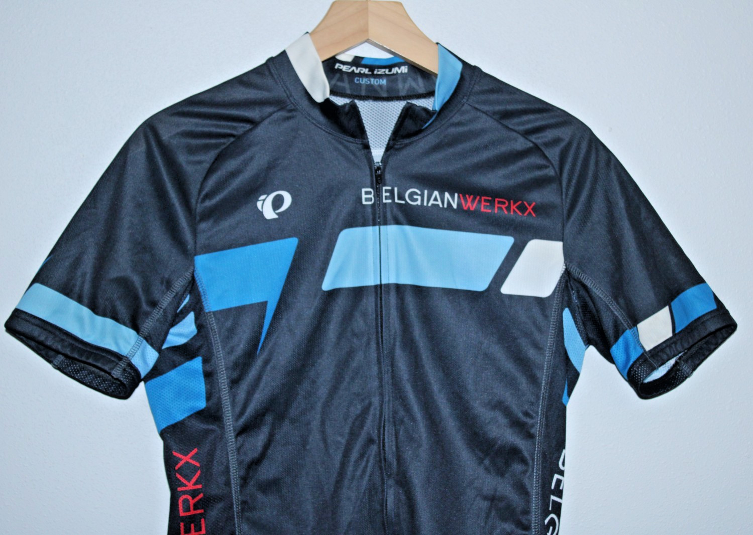 Pearl Izumi Belgium Werkx Cycling Jersey S/M Rear Pockets 38″ Chest 24/26″ T2B ~
