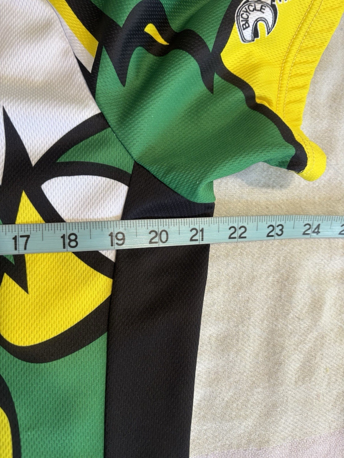 Verge Cycling Racing Jersey 2XL Full Zip Short Sleeve White/Green Logo