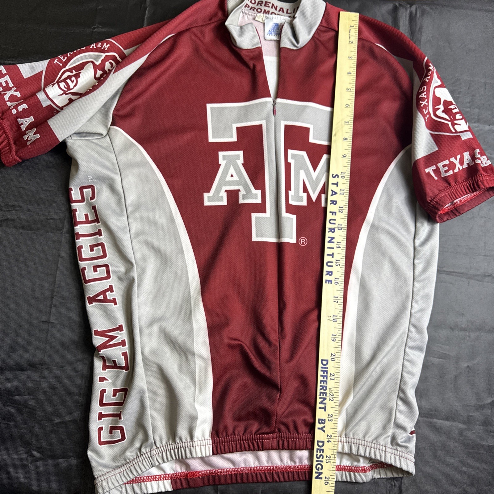 C84 Texas A&M Aggies Mens Cycling Jersey Adrenaline Promotions Maroon Grey XL