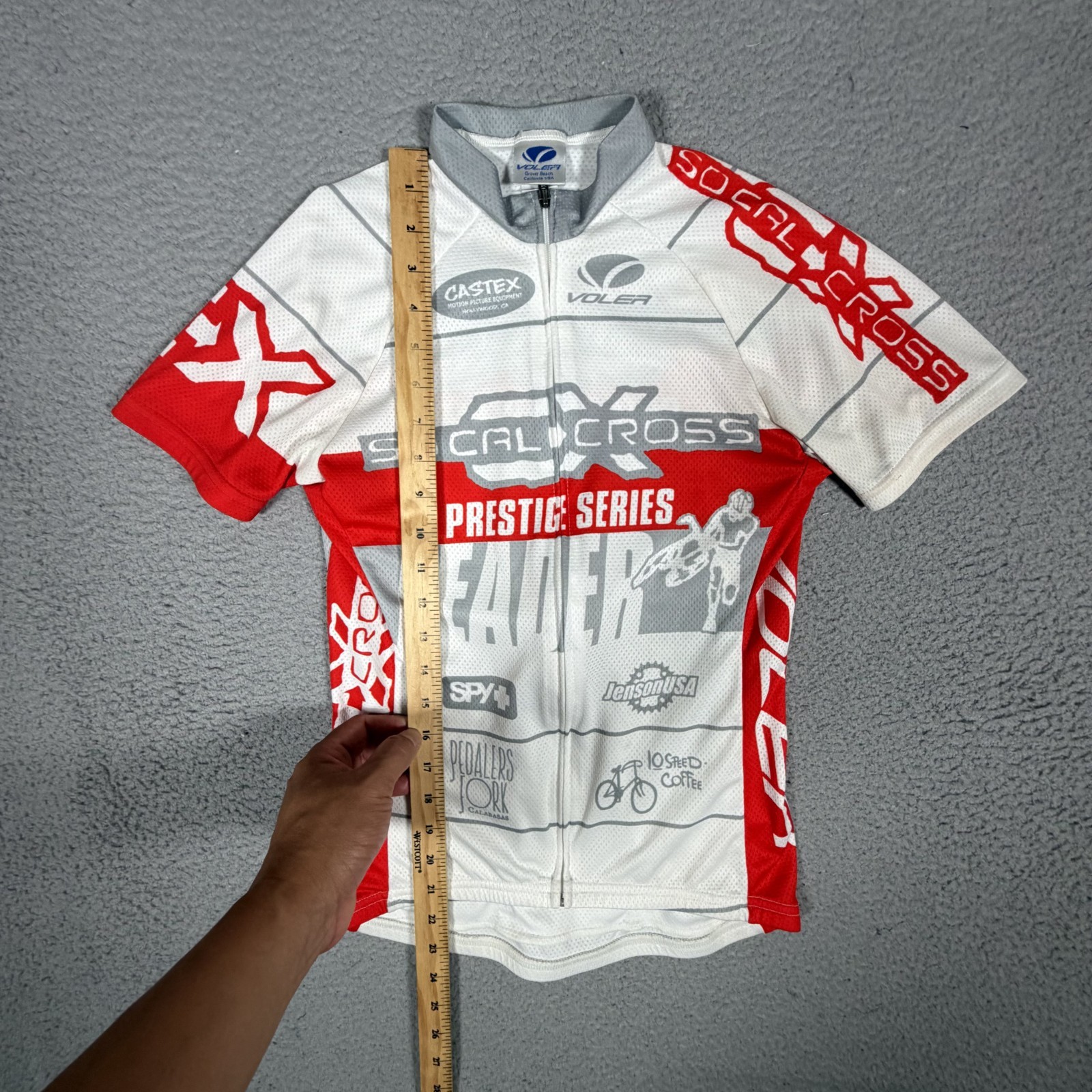 Voler Cycling Jersey Womens Small White Performance Full Zip Stretch Pockets