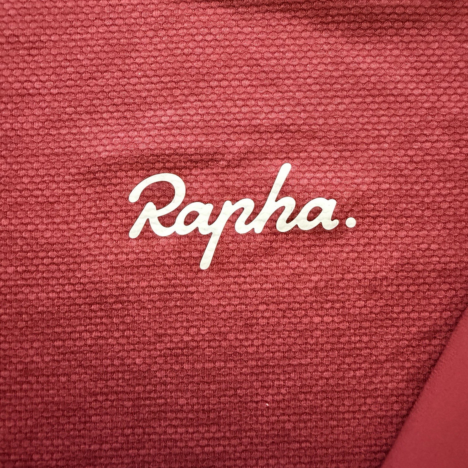 Rapha Mens Trail 3/4 Sleeve Jersey Size Large Red Technical Lightweight Cycling