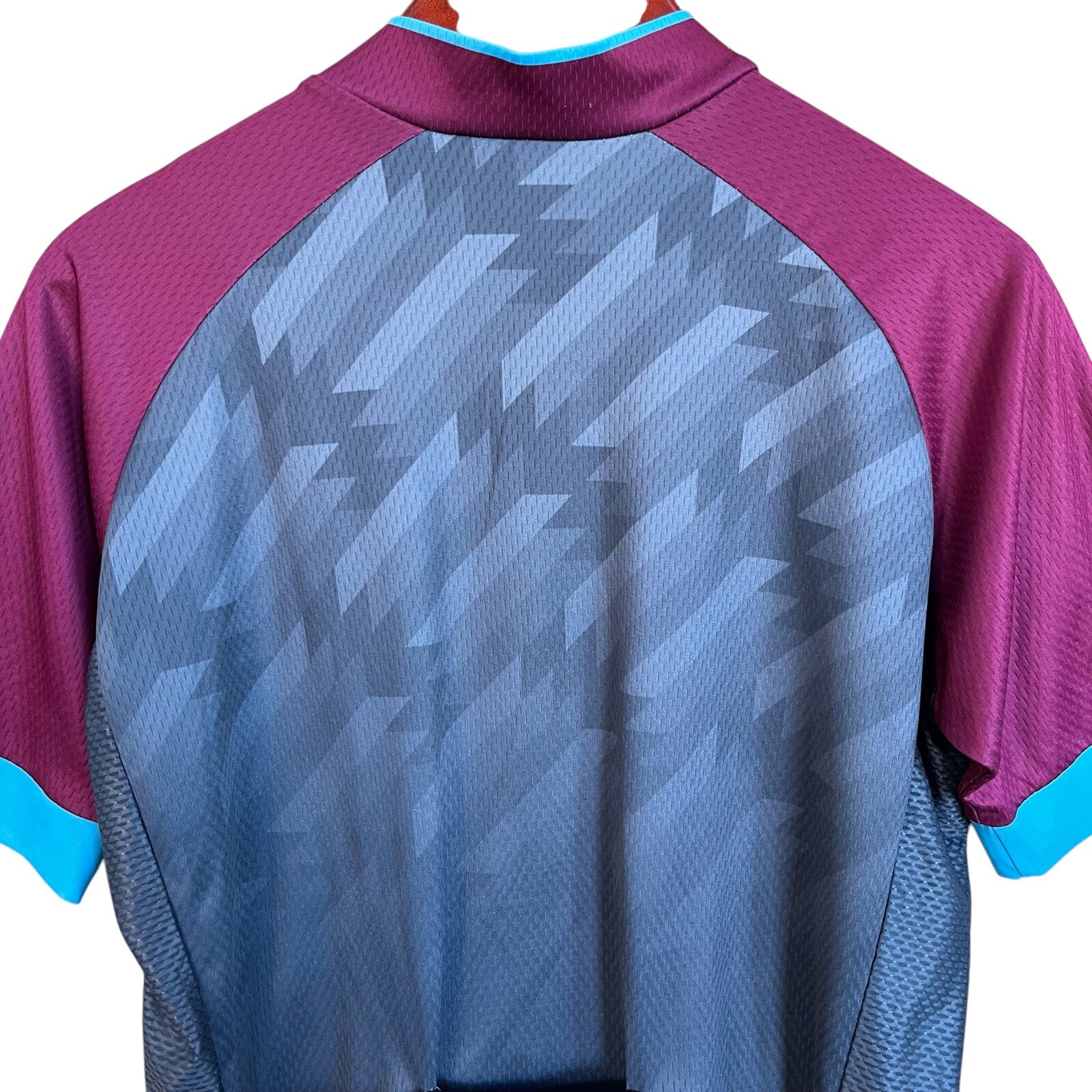 Uriah Cycling Jersey Womens XXL Gray Maroon FullZip Bicycle Racing Workout Shirt