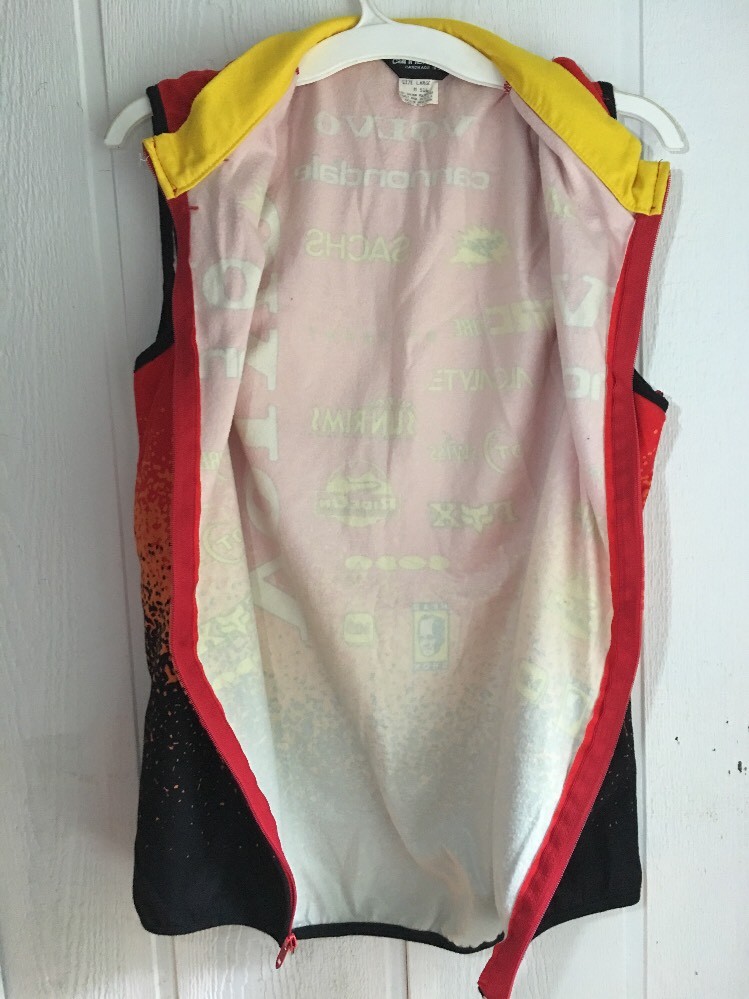 Libor Karas Used Vintage Volvo Cannondale Cycling Vest 1996 S M L Fleece Dacron