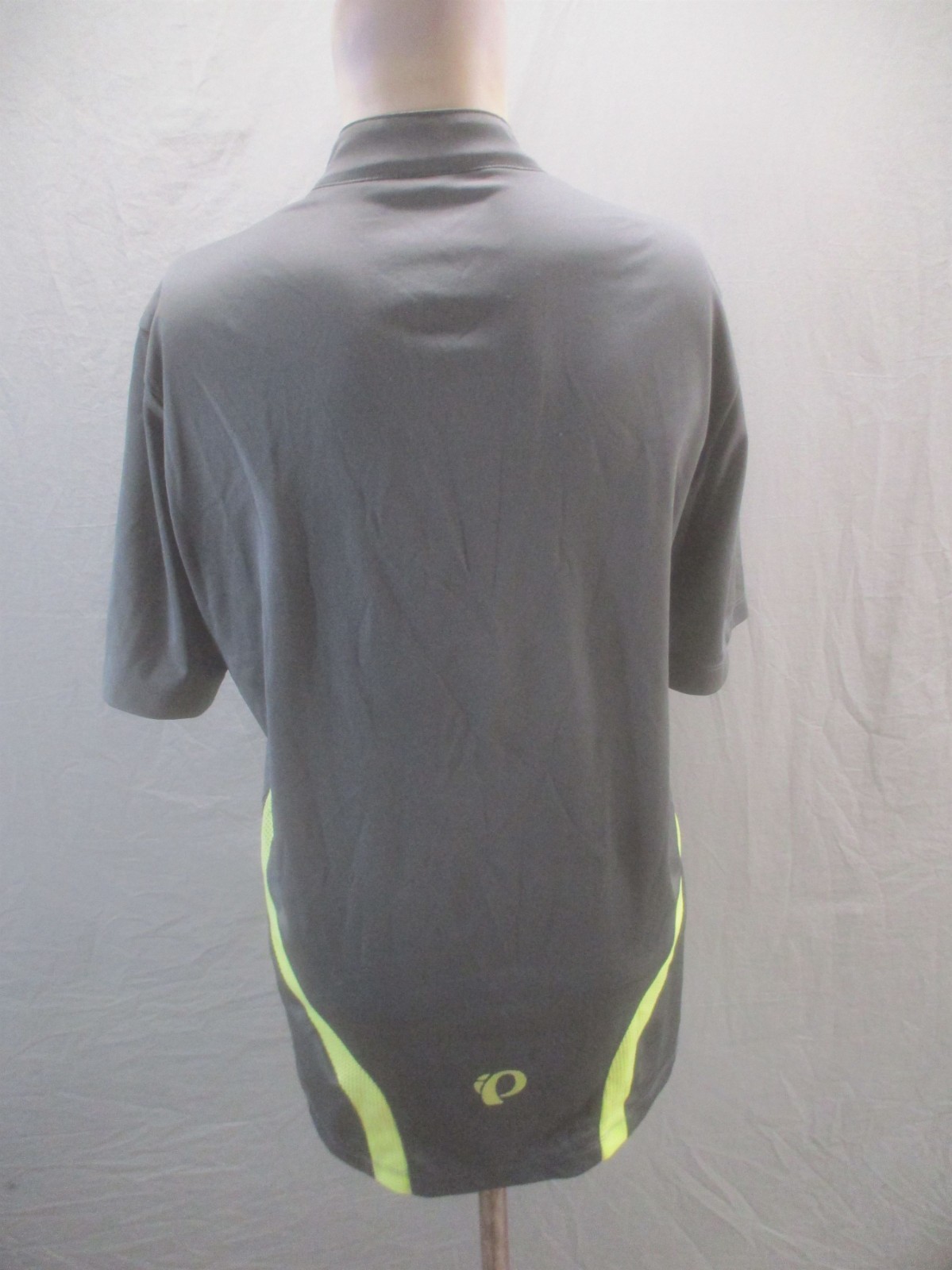 Pearl Izumi Size M Mens Gray Cycling 1/2 Zip Short Sleeve Stretch Sport Top 459
