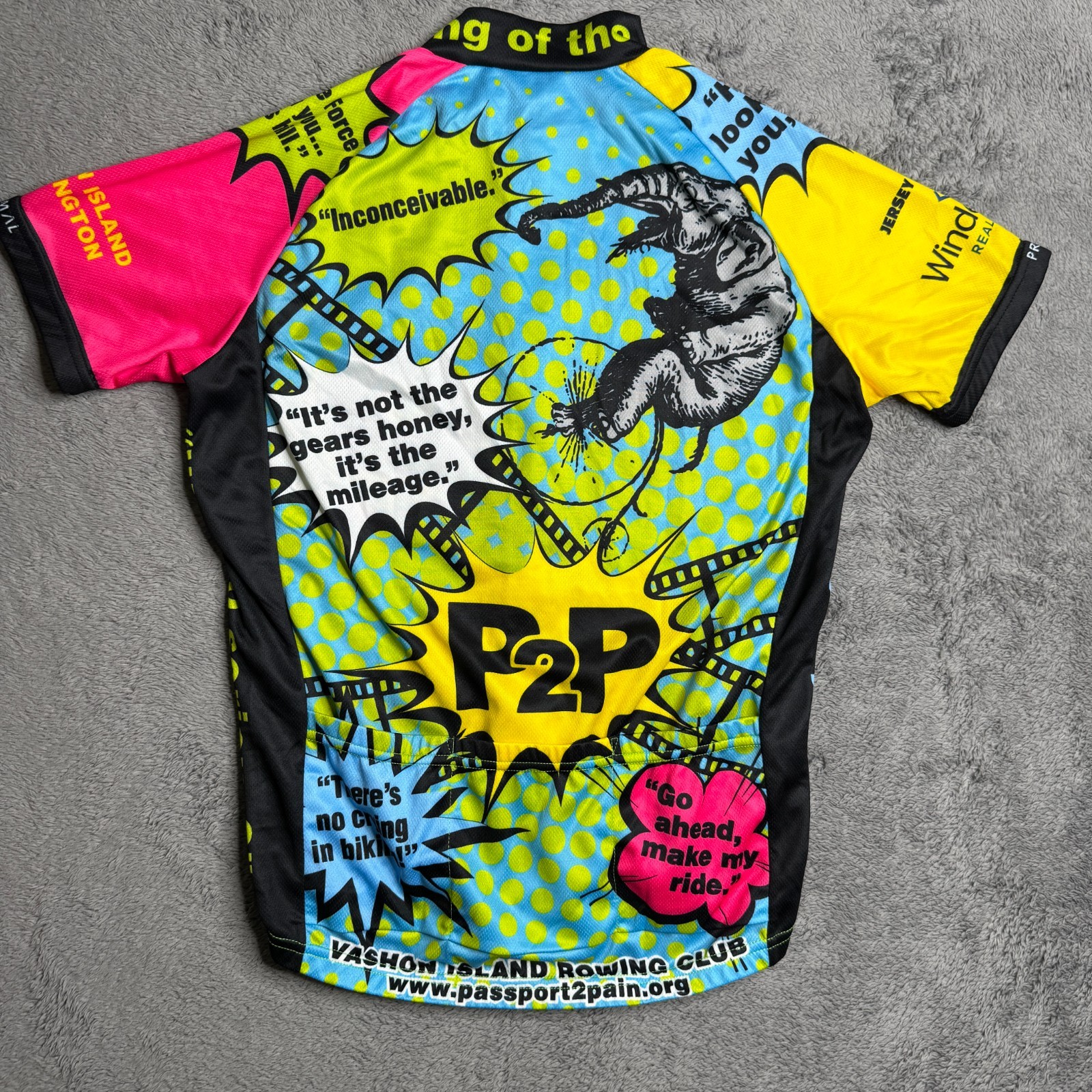 Primal Cycling Jersey Men’s XS Washington PNW P2P 2018 Vashion Rowing Club