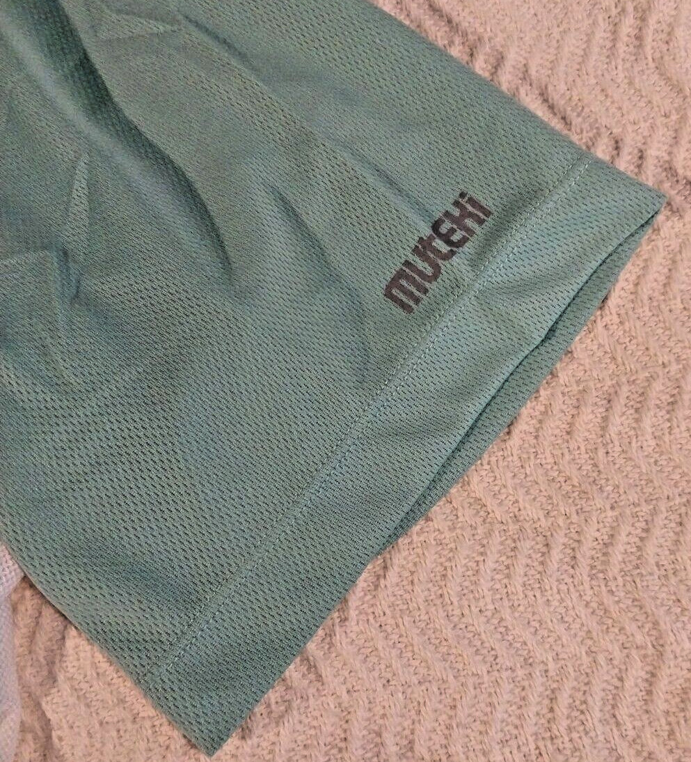 Muteki Mens Cycling Shirt Size Full Zip Breathable Vent Teal New M, L, XL