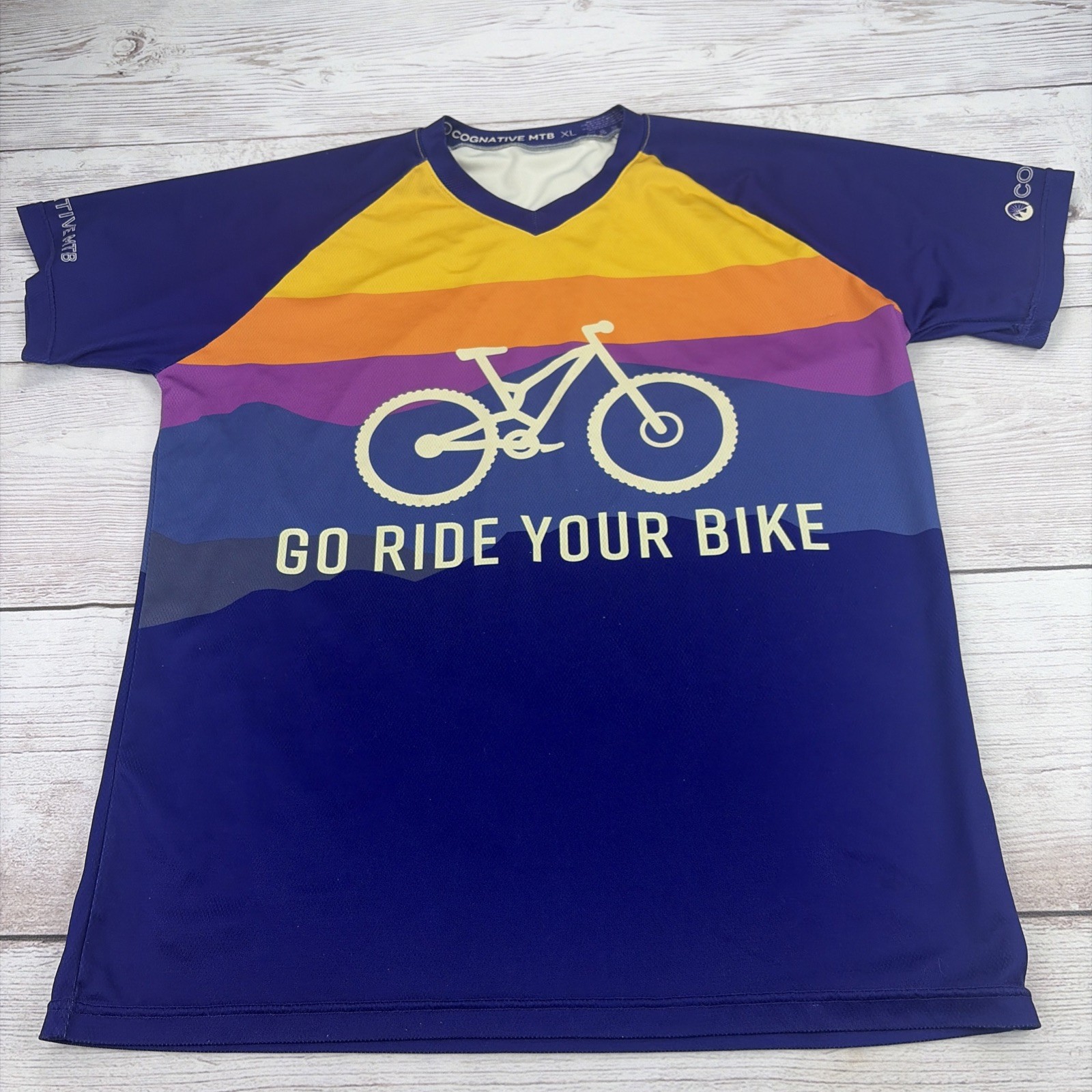 Cognative MTB Men’s XL Performance Colorful Biking Cycling Shirt Quick Dry Tee