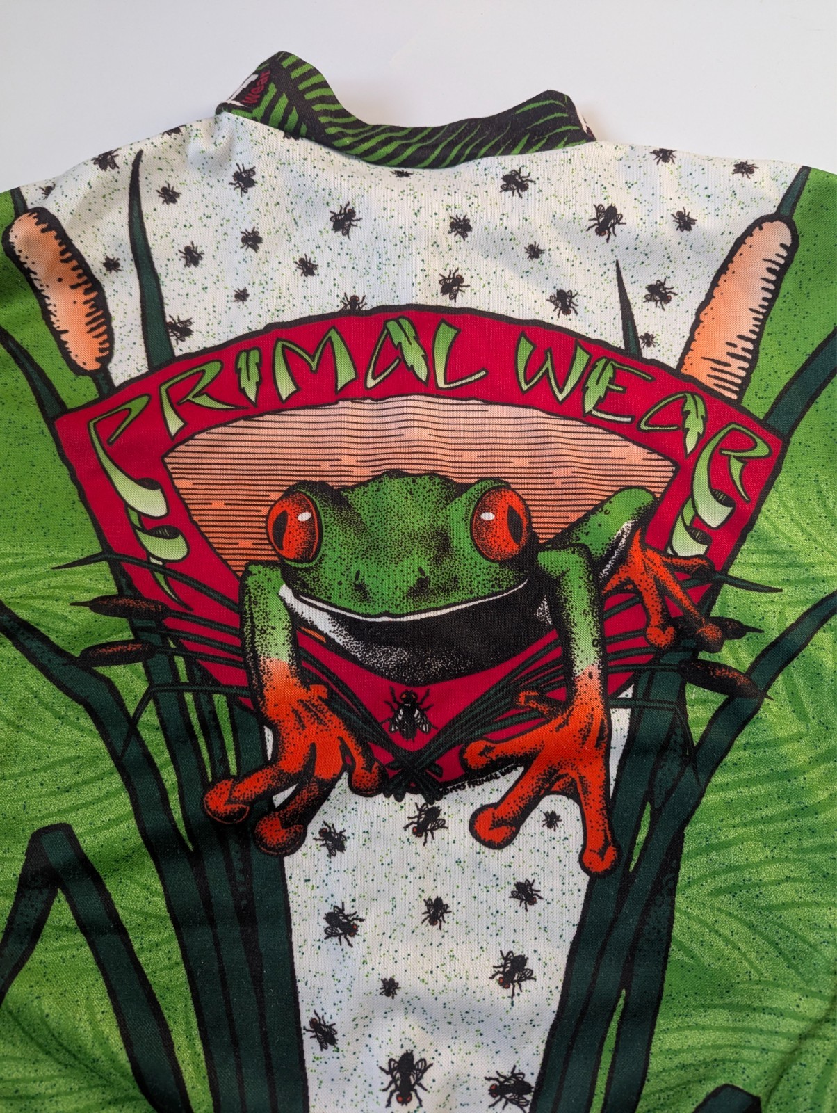 Vintage 90s Primal Wear TREE FROG MTB Road Cycling Jersey Size XL, Shirt Trikot