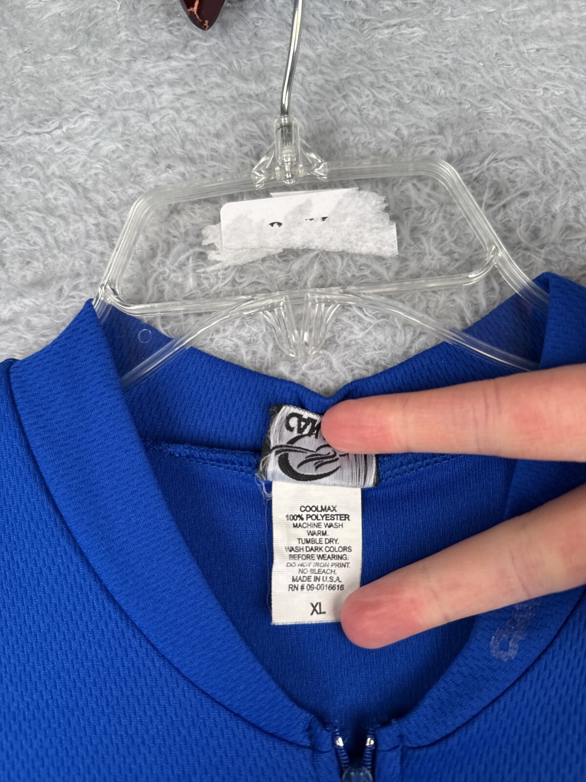 VINTAGE Canari Cycling Jersey Adult Extra Large Blue 100% Polyester 1/4 Zip