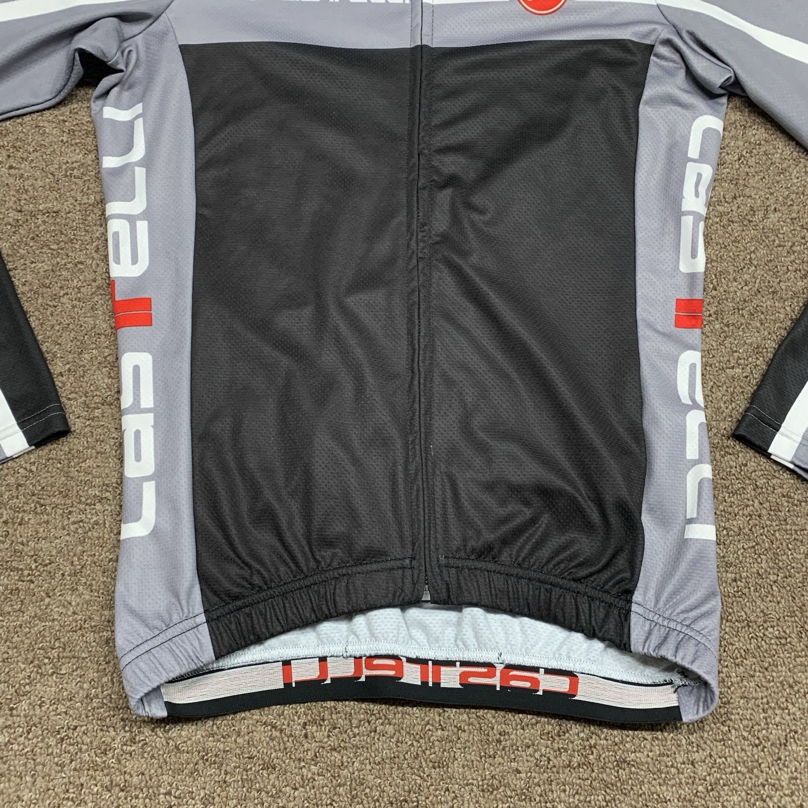 Castelli Men’s Cycling Jacket Jersey Size Large Full Zip Pockets Bicycle Stretch