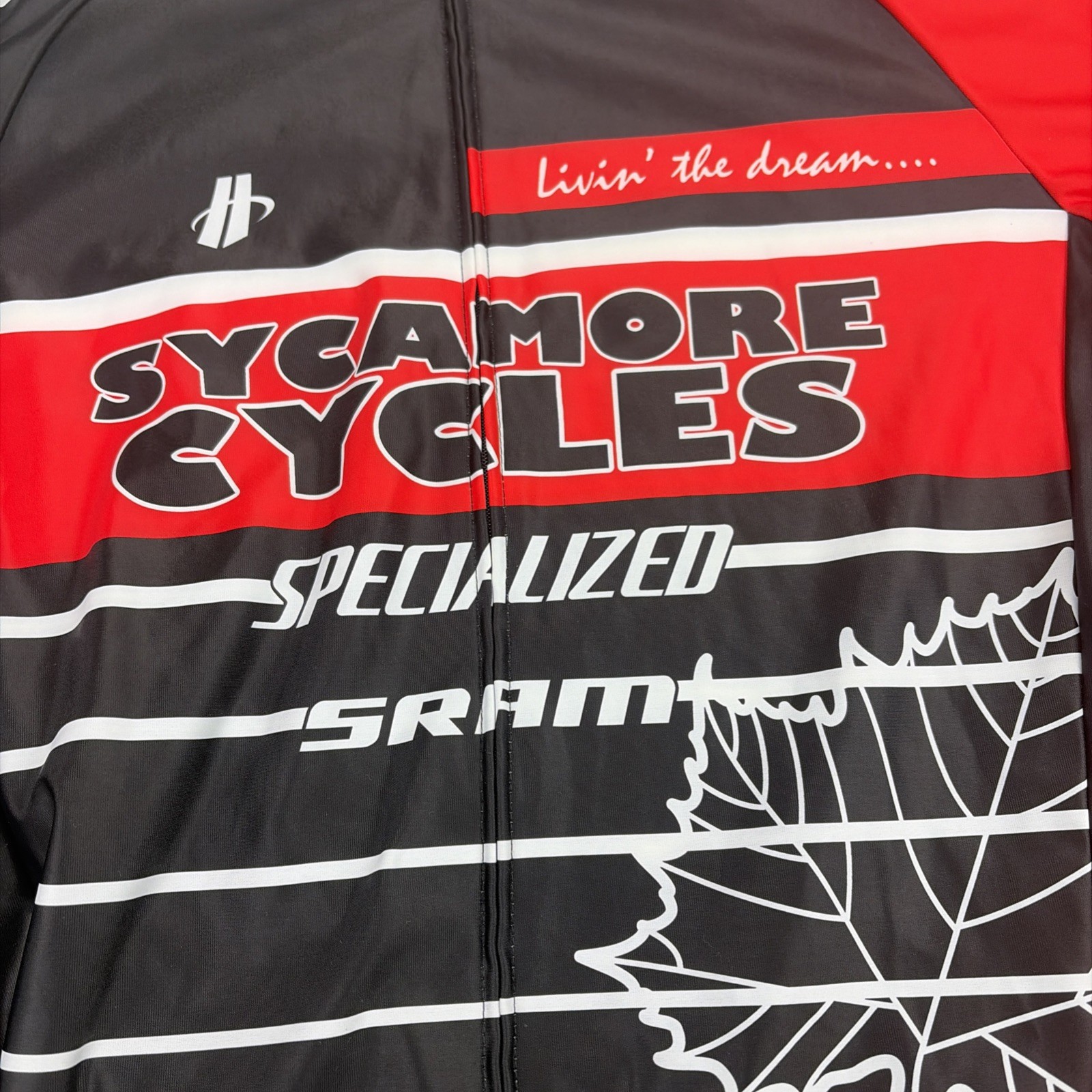 Hincapie Men’s M Multicolor Cycling Full Zip Athletic Jacket NC 828 Sycamore FSH