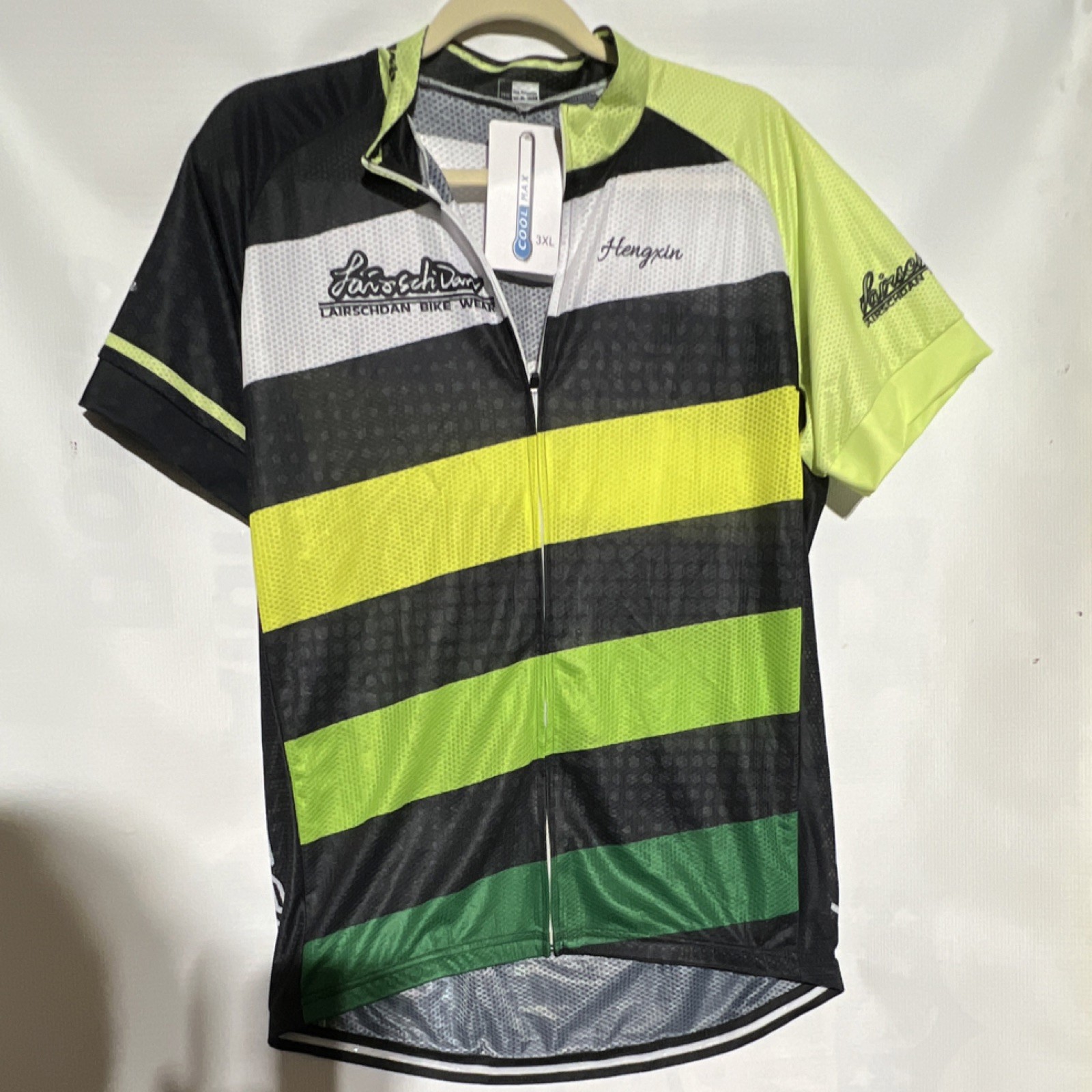 Lairschdan Bike Wear Hengxin 3XL Cycling Jersey Cool Max Black Green Yellow