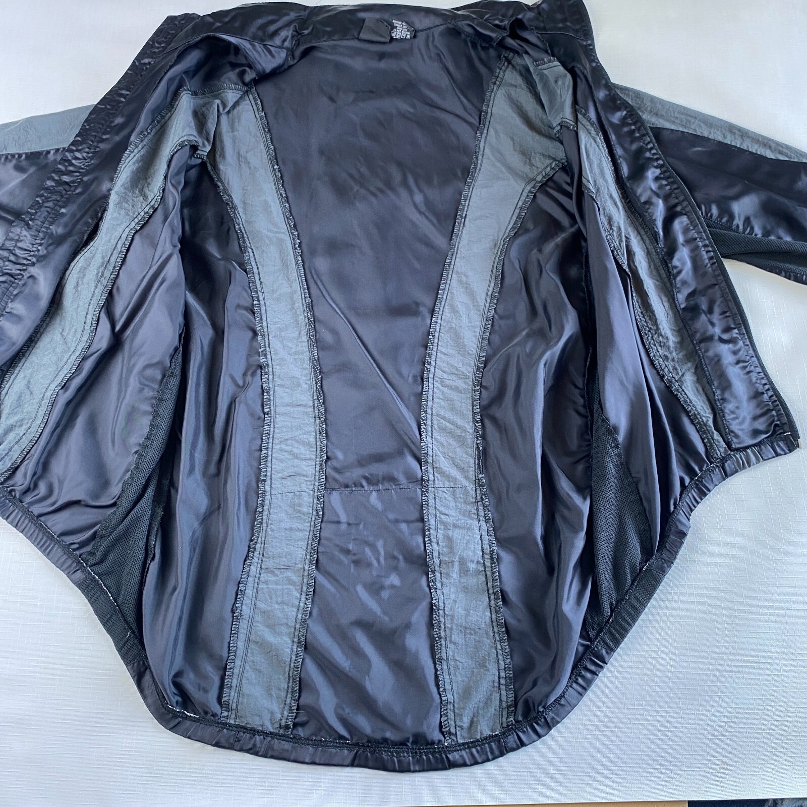 NO FEAR CYCLING Long Sleeve BLACK & GRAY Jersey! Full Zip Jacket Pocket Sz XL