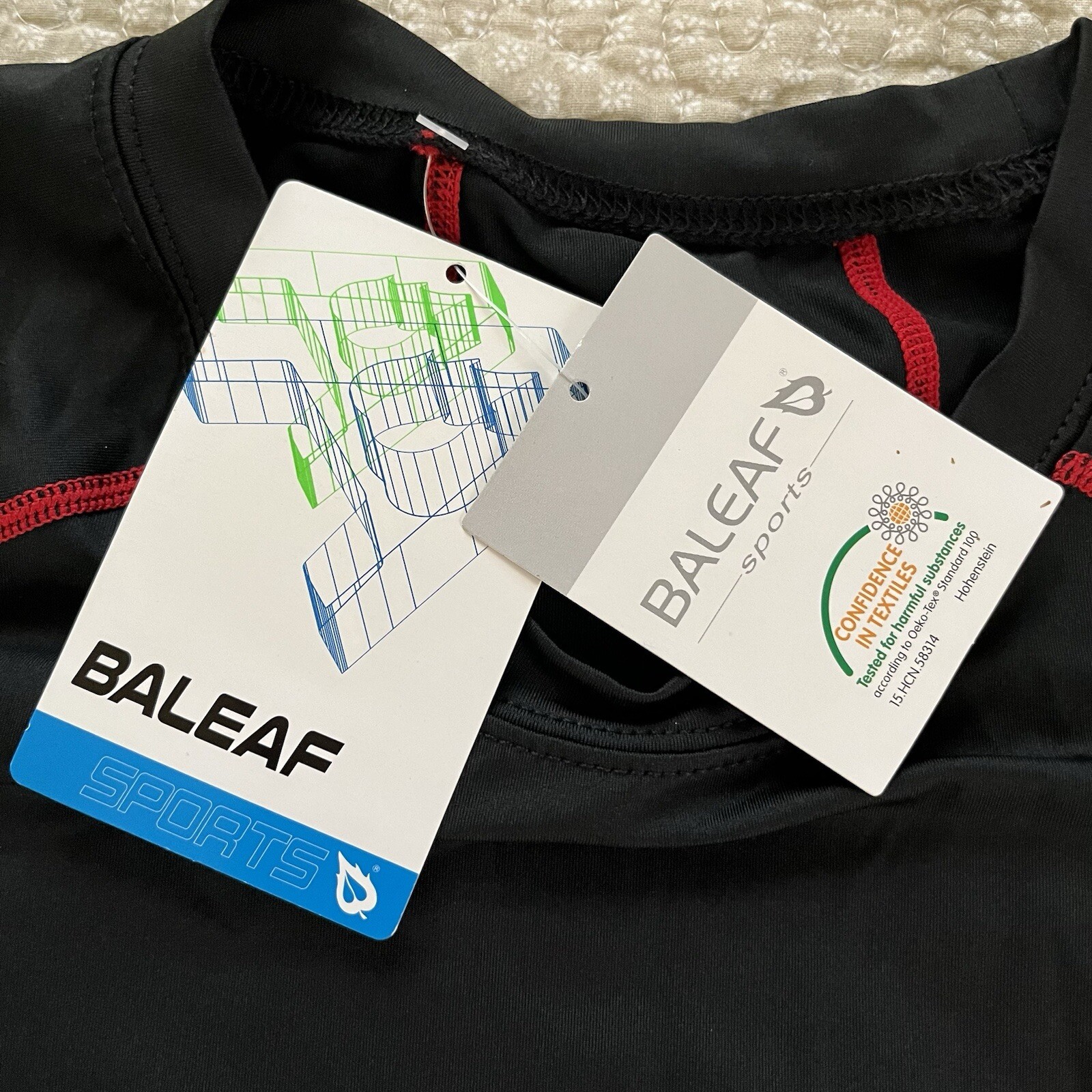 NEW Baleaf Black long Sleeve Men’s Activewear Compression Top Size XL Running