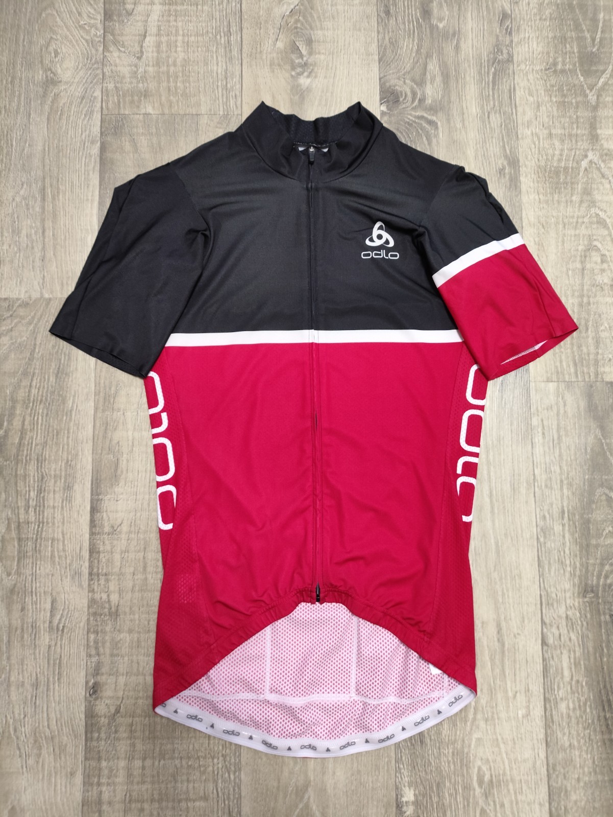 Odlo Mens Stand-Up Collar Short Sleeve Full Zip Kamikaze Cycling Jersey Size M