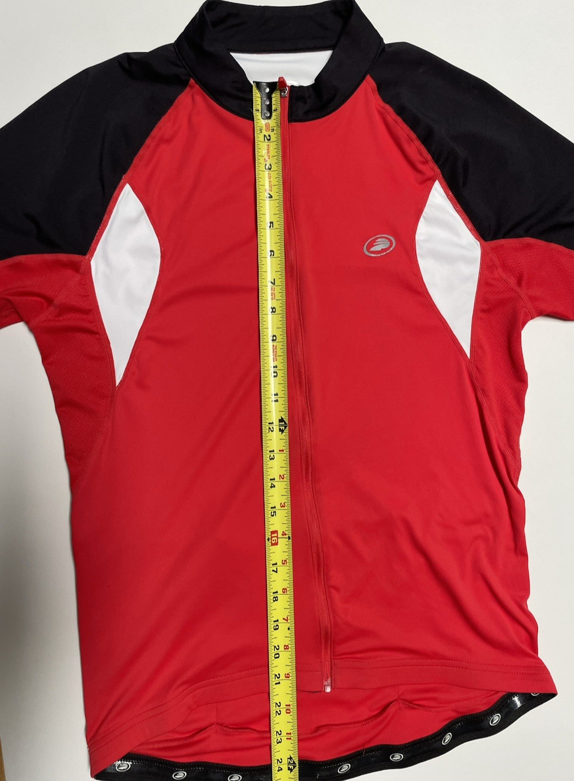 Performance Cycling Biking Jersey Womens Red/Black/White w/Pockets Full-Zip Med