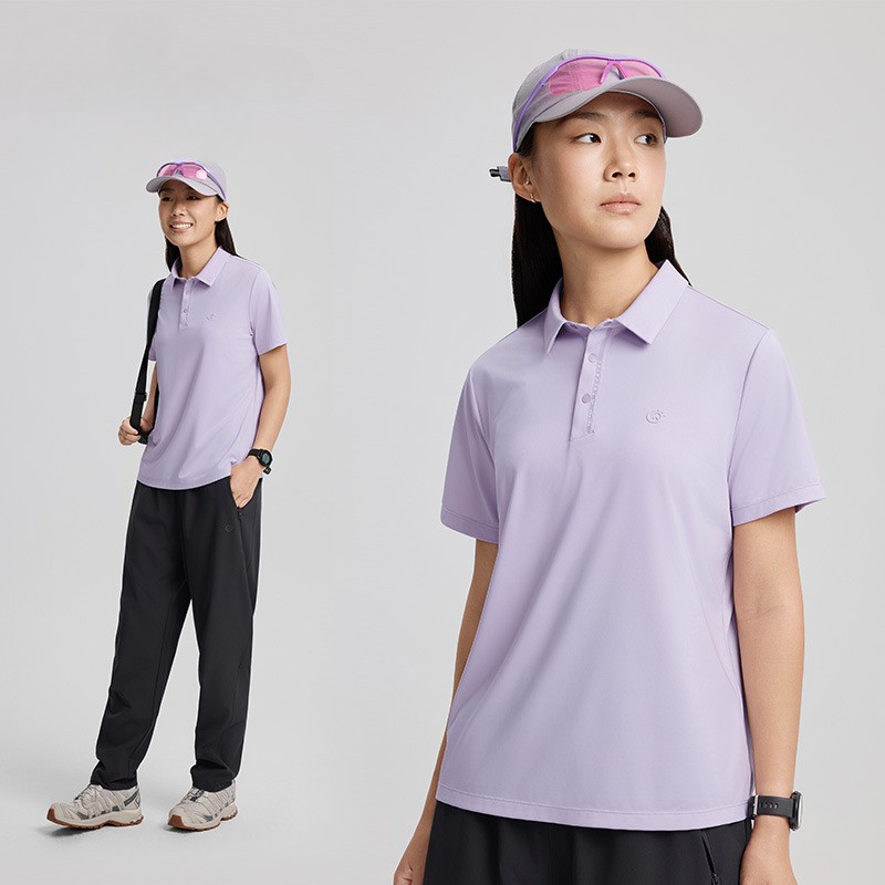 2025 Spring Summer New Women and Men Short Sleeved T-Shirt with Lapel Collar