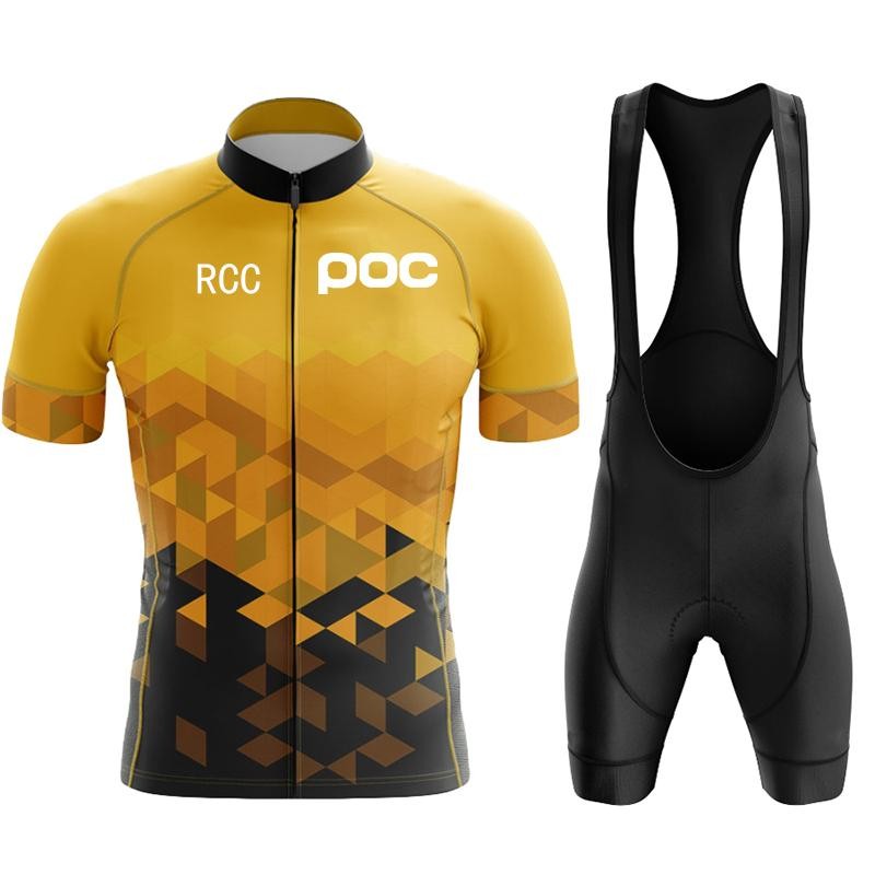 2026 RCC POC Cycling Jersey Set Men Short Sleeve Breathable Summer Bike Kit