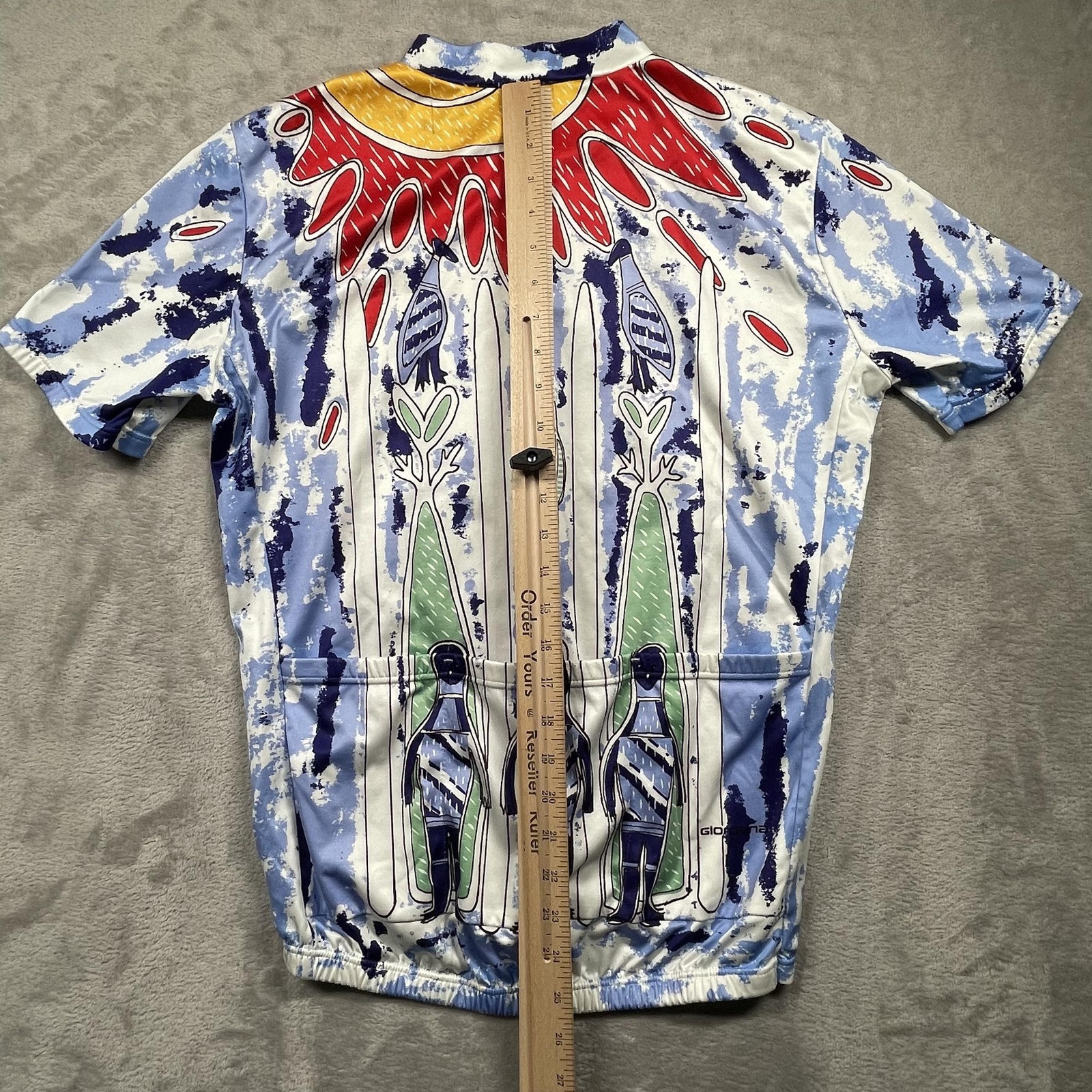 Giordana Cycling Jersey Shirt Mens XL Multicolor Graphic 1/4 Zip Made Italy