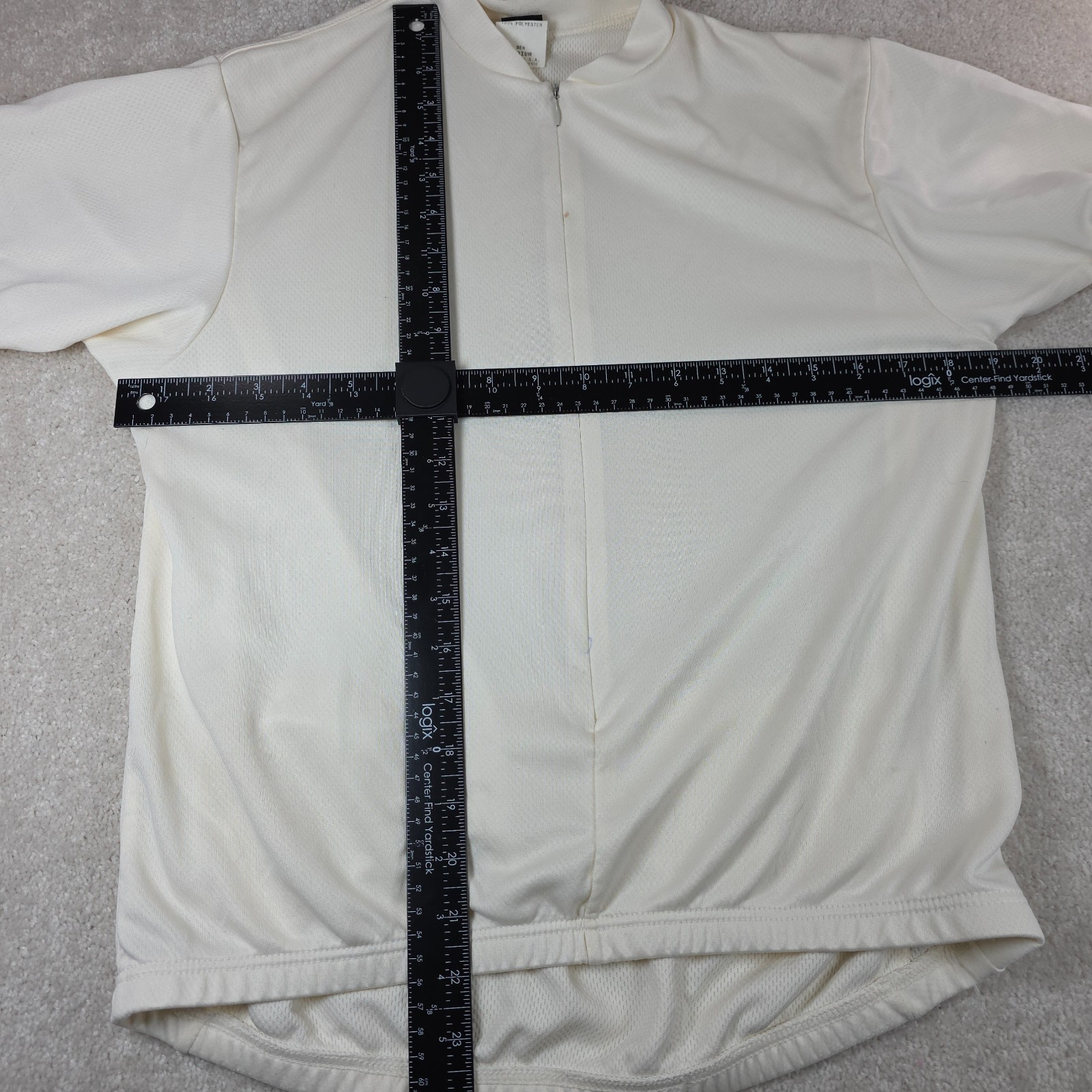 REI Activewear Biking Top Mens M Ivory Cycling Short Sleeve USA Made Lot Of 2