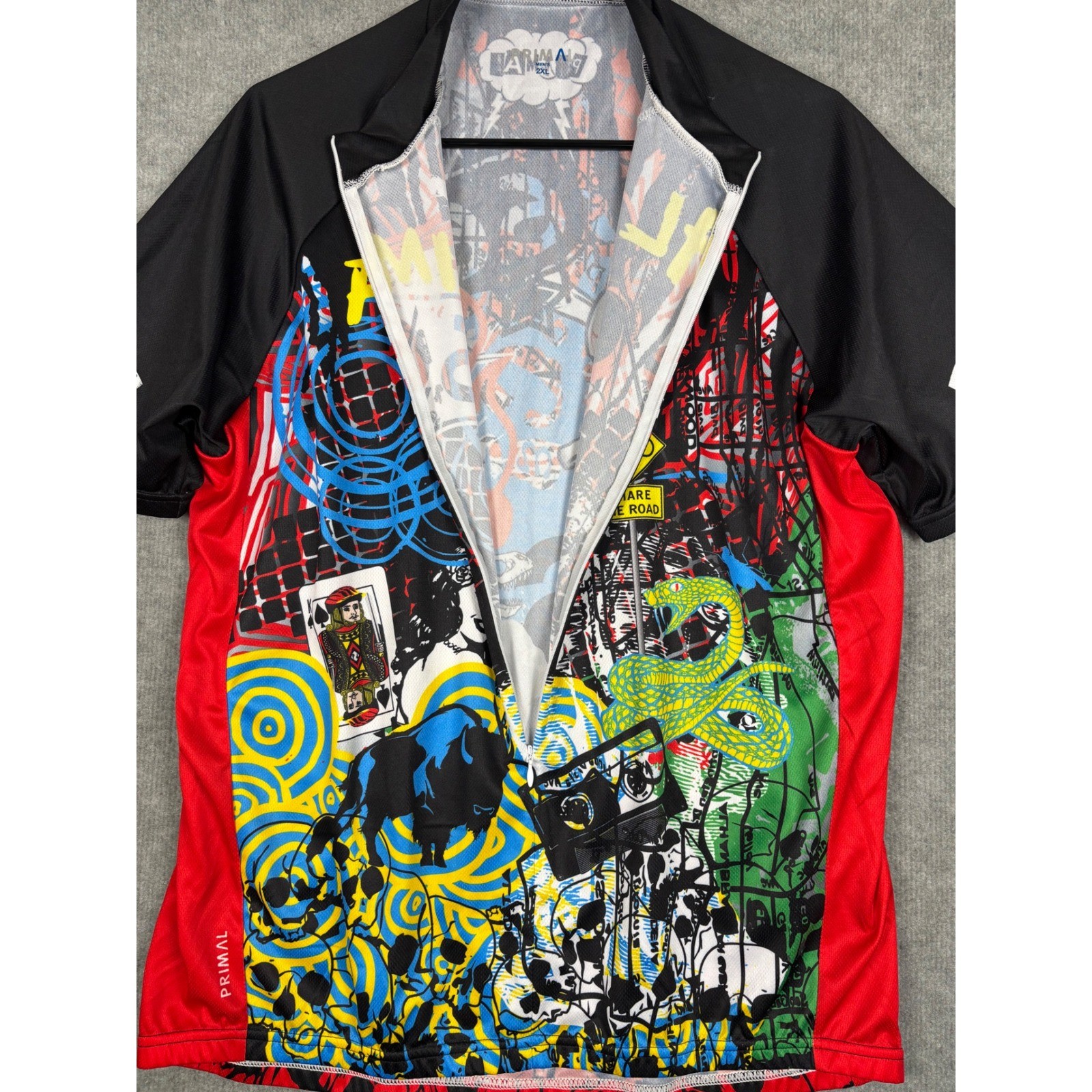 Primal Wear Cycling Jersey Graphic Print Short Sleeve 2XL Multicolor