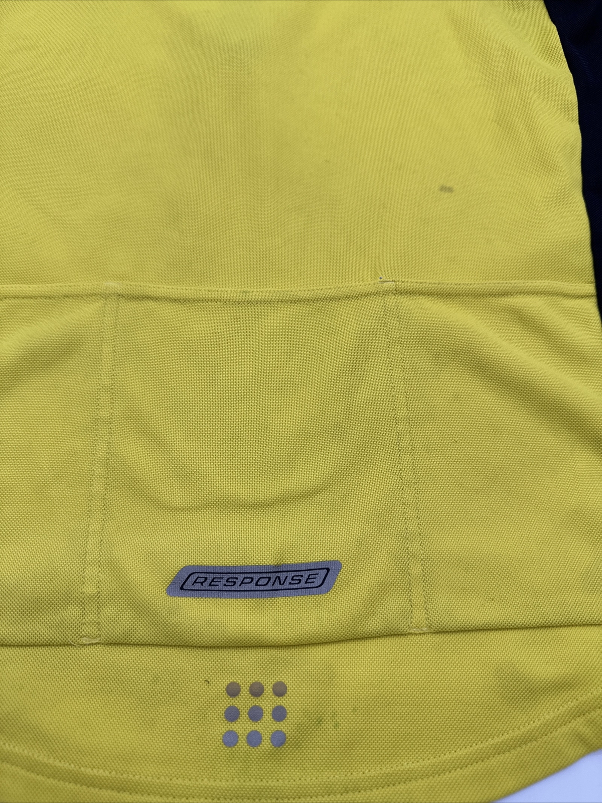 Adidas Cycling Shirt Youth Boy Medium Yellow 3/4 Zip Logo Pockets…#7604
