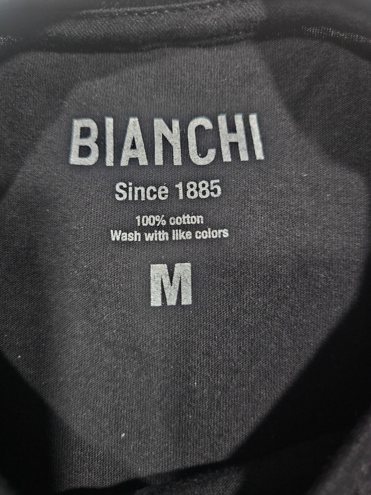 Bianchi Women’s Dama T Shirt – Medium – Black – 100% Cotton – New, No Tags