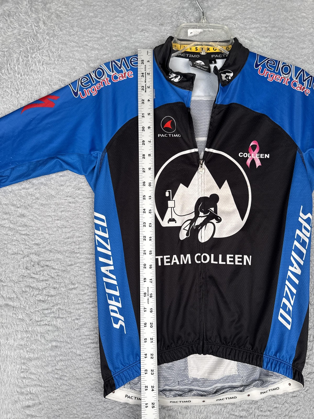 Pactimo Cycling Jersey Mens Medium Black Colleen Full Zip Pockets Specialized