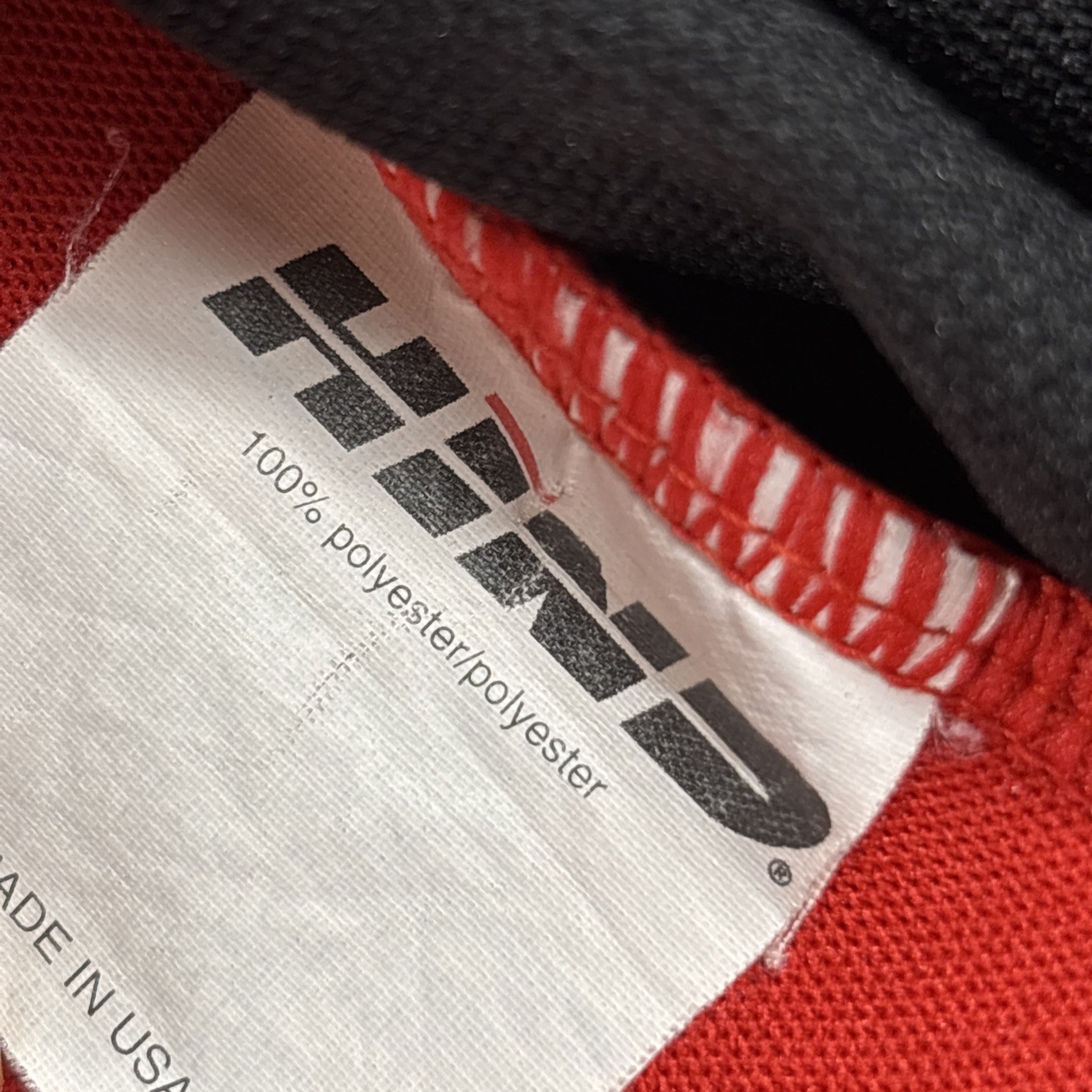 Hind Cycling Shirt Men XL Red Black Stretch 3/4 Front Zip Hydrator Wick Pockets