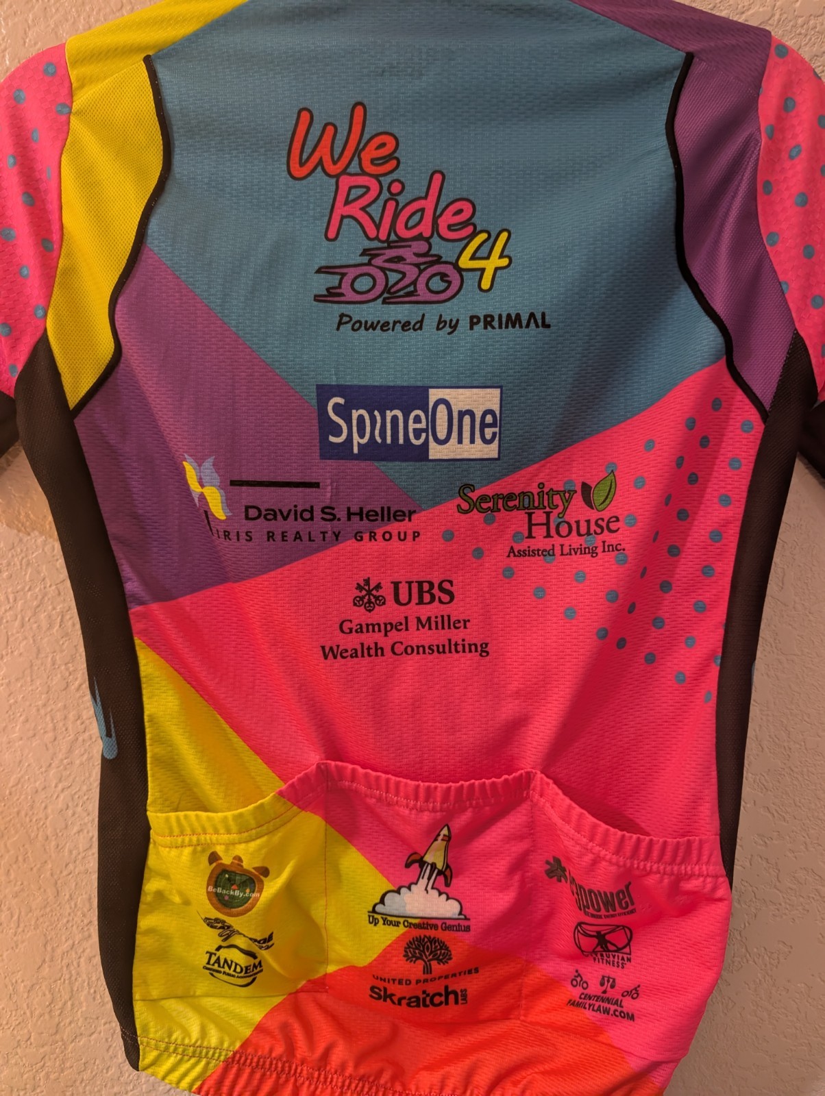 We Ride For Cycling Club Powered By Primal Women’s Race Cut Jersey Size S.