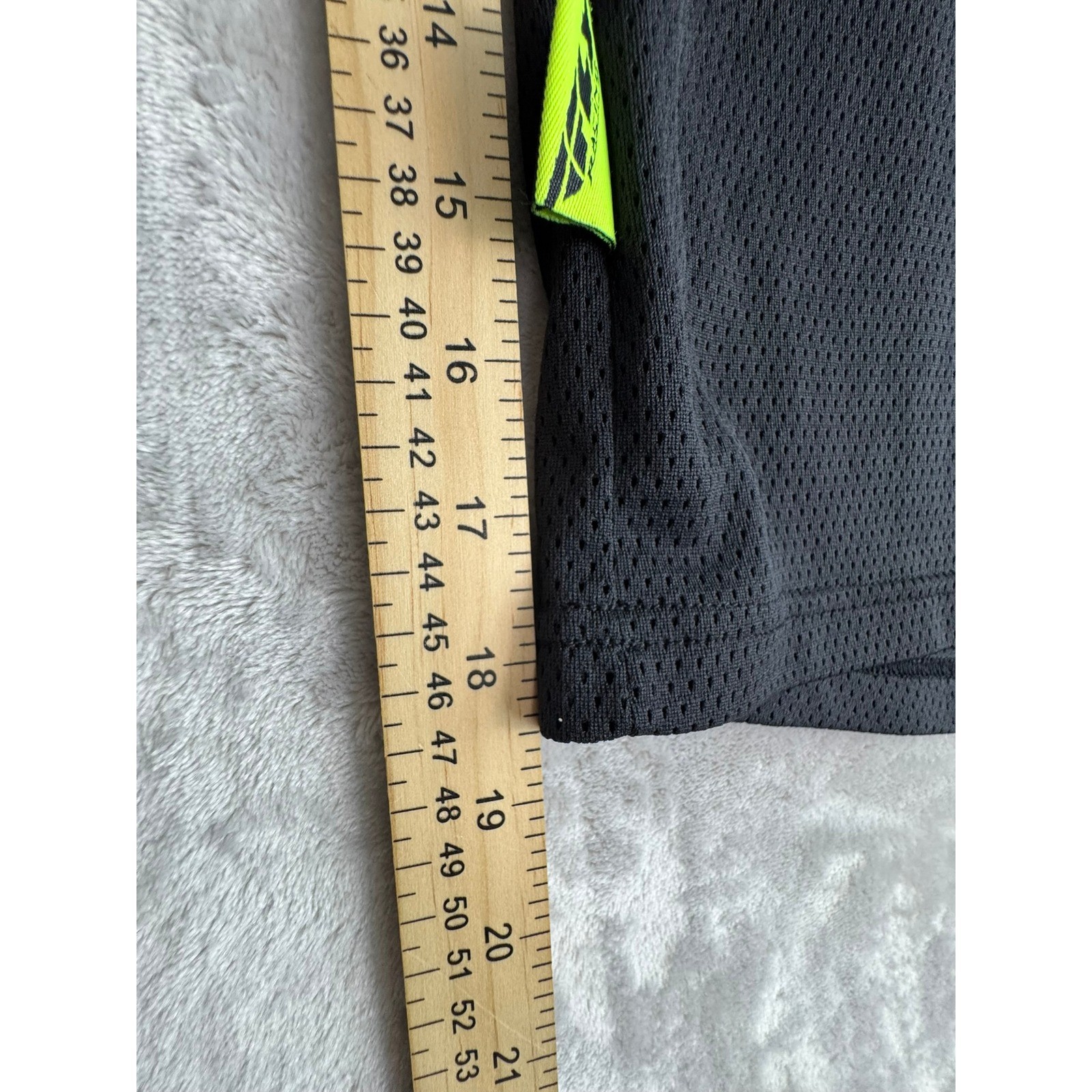 Fly Racing Kinetic Mens Large Long Sleeve Jersey Black Neon Yellow Motocross MX