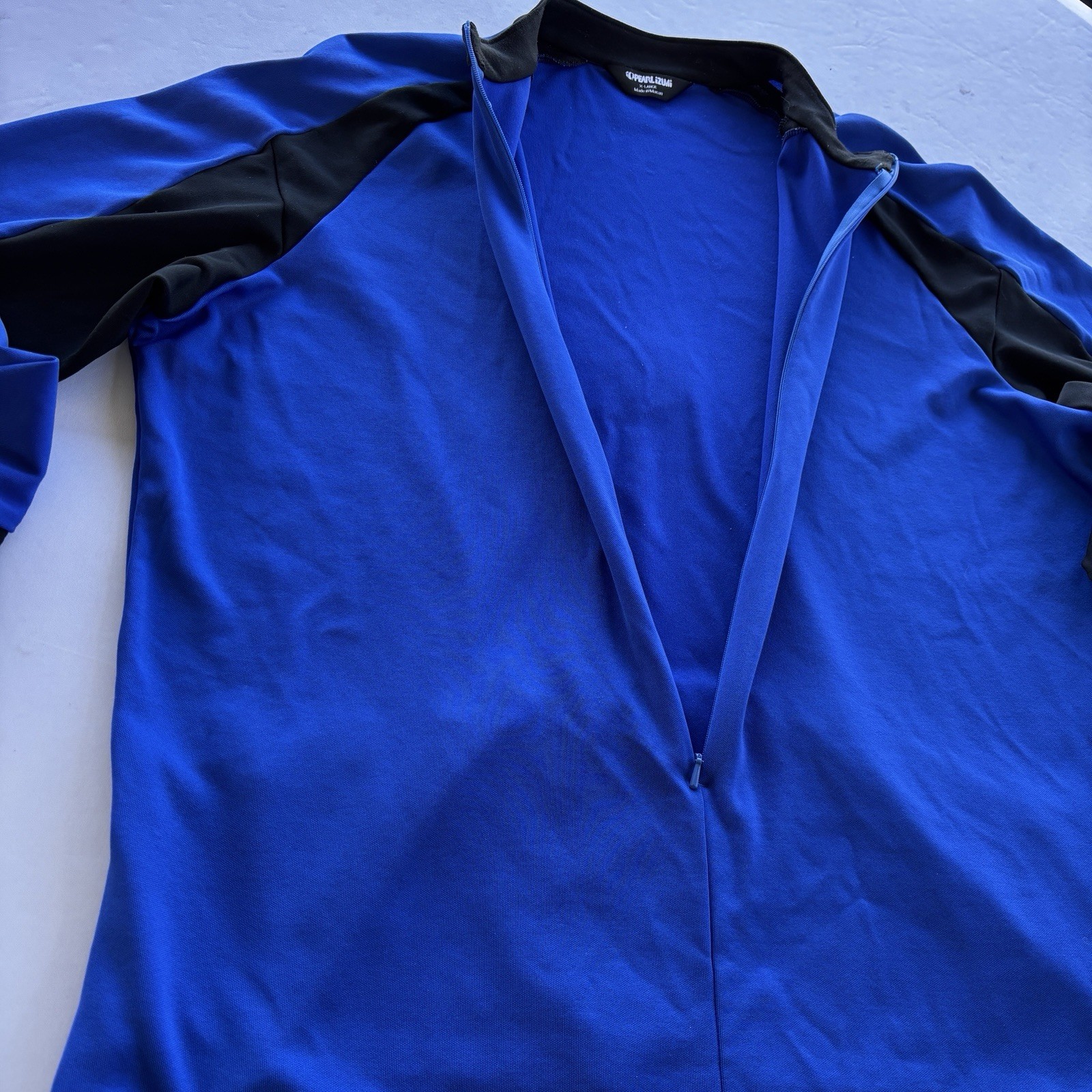 Pearl Izumi Long Sleeve Cycling Jersey Blue Black Full Zip Men’s XL Macau