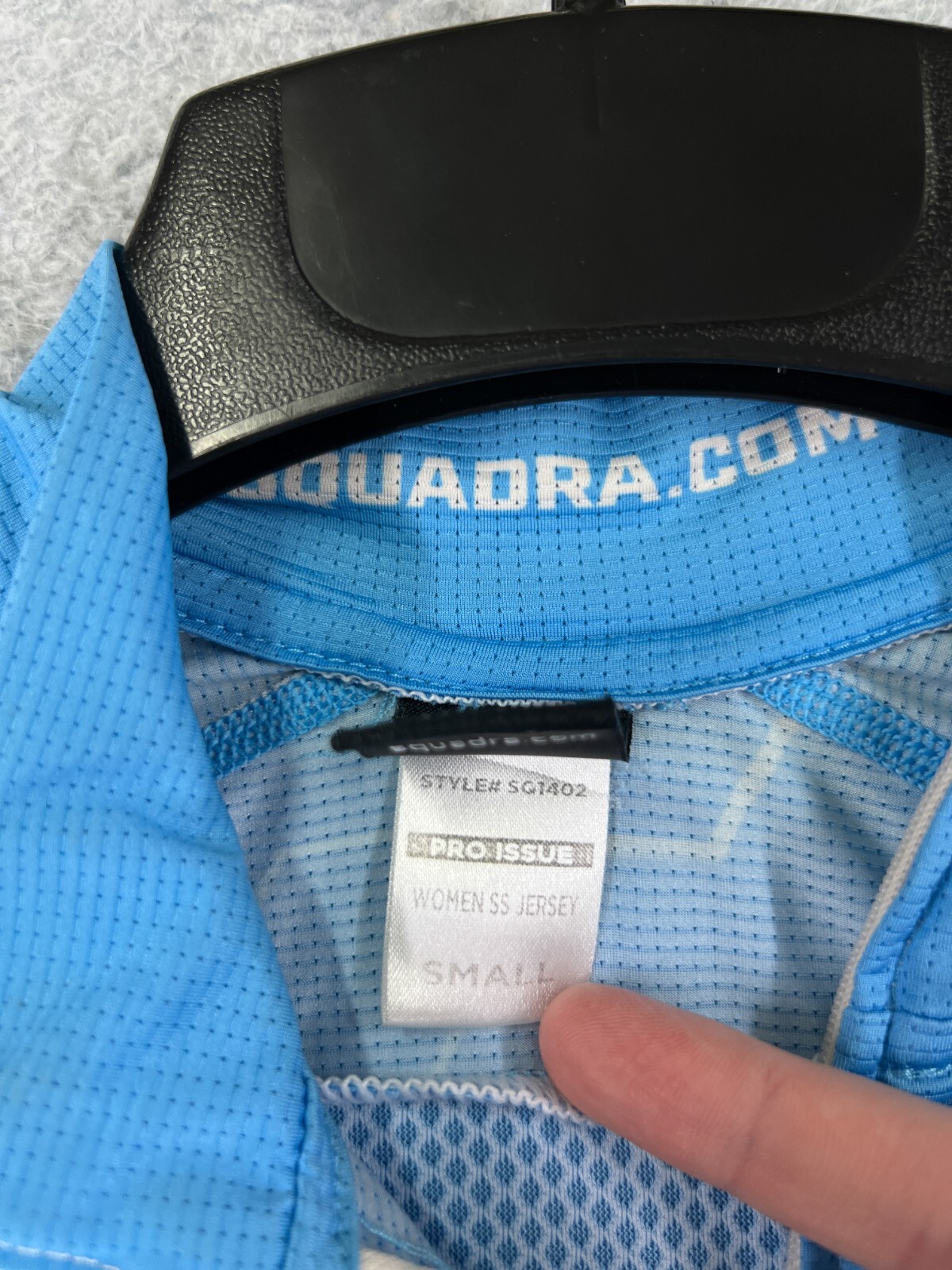 Squadra Jersey Womens Blue Full Zip Pro Issue Aquilo 100% Polyester Pockets READ