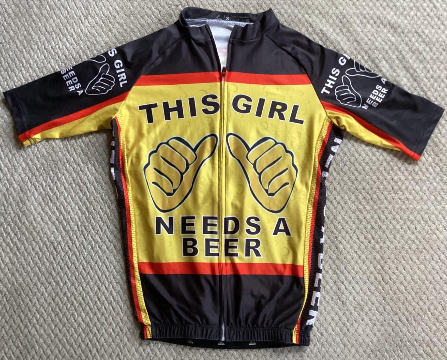 This Girl Needs A Beer Women’s 100% Polyester Cycling Jersey Small