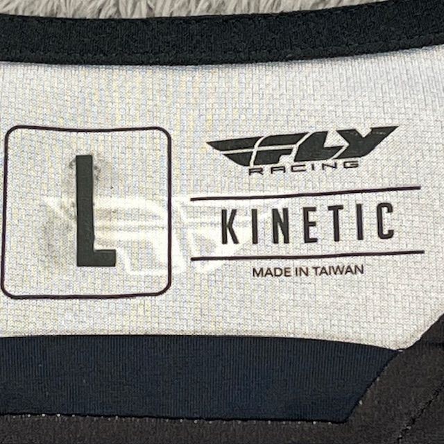 Fly Racing Jersey Mens L Kinetic Black Long Sleeve Motocross MTB MX Tech Shirt